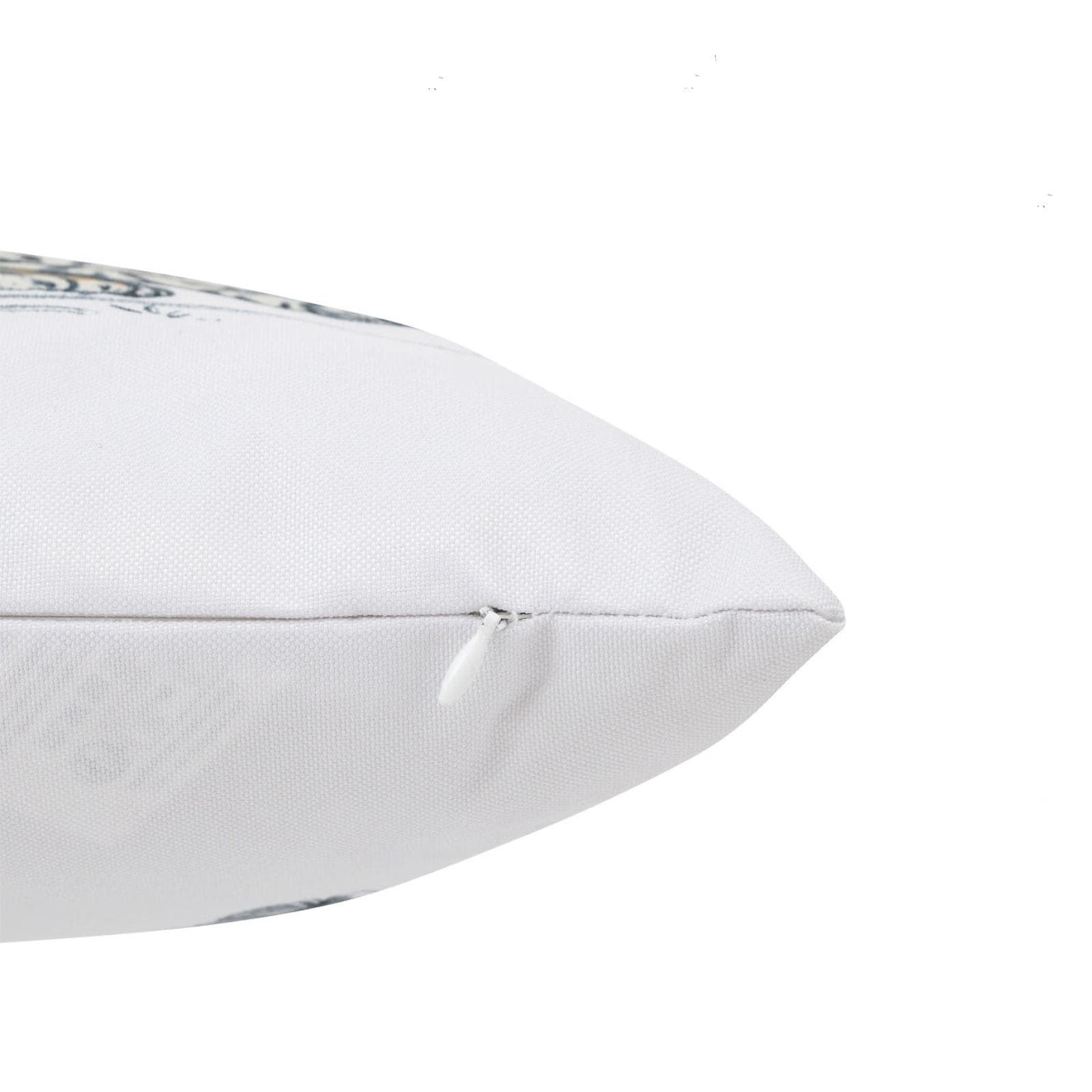Cuscino decorativo da esterno 40x40 cm in poliestere idrorepellente bianco con stampa tigre - Pigmentia