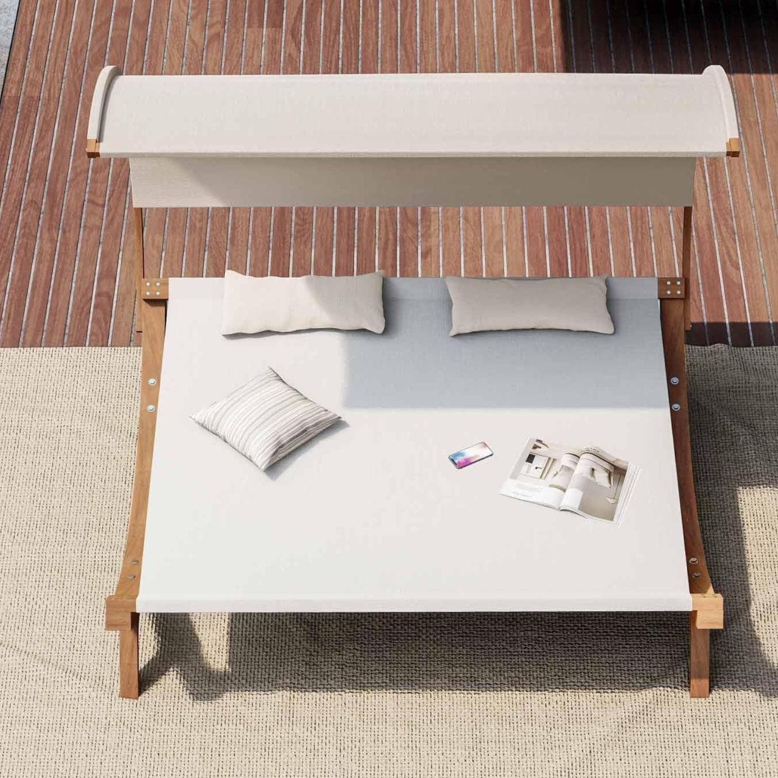 Cuscino di ricambio per divano letto in poliestere ecrù - Ranch