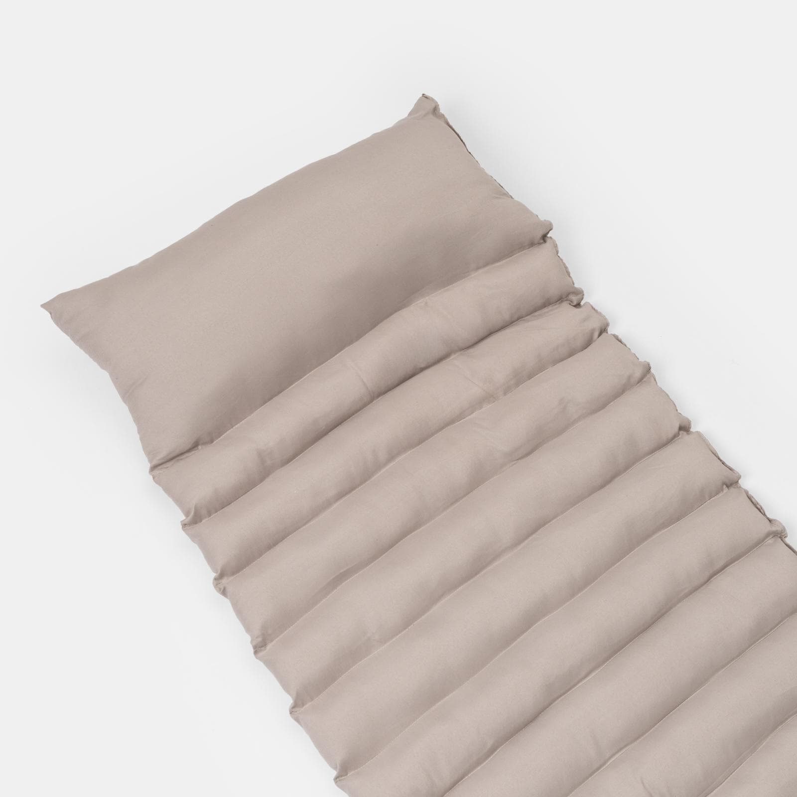 Cuscino imbottito avvolgibile per lettino prendisole 180x60 cm in poliestere tortora - Maurilio