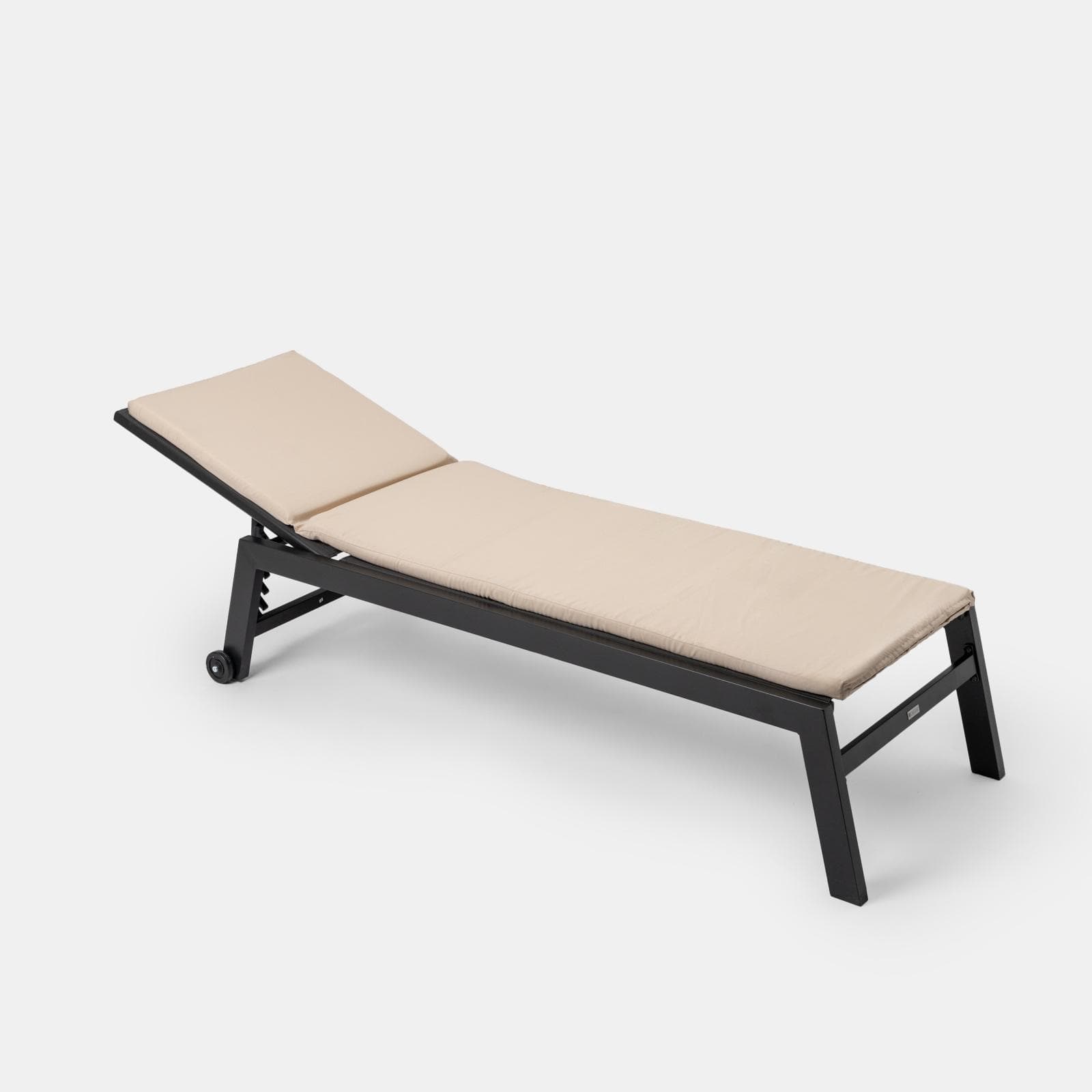 Cuscino per lettino prendisole 185x55 cm con lacci in poliestere idrorepellente beige - Bangkok