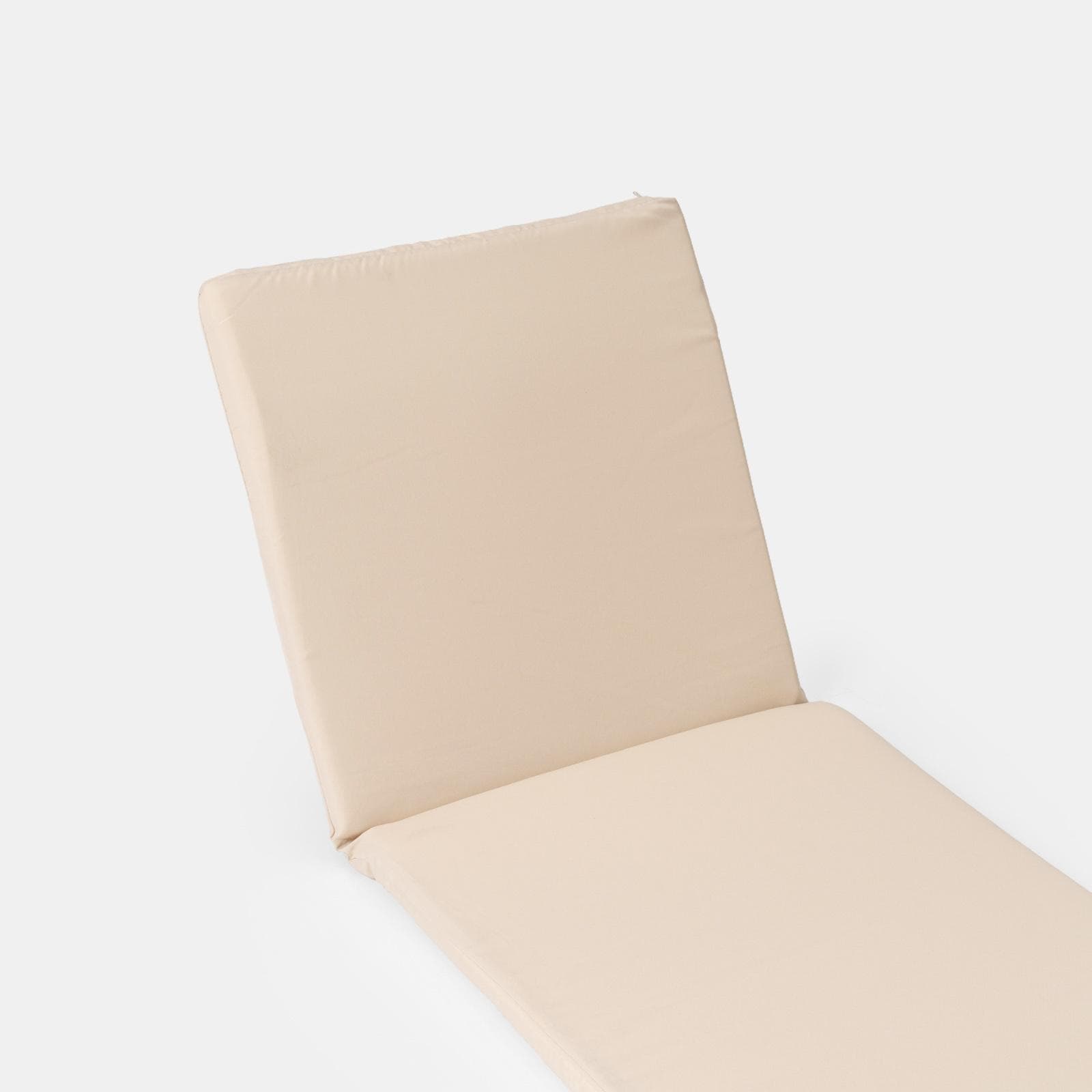 Cuscino per lettino prendisole 185x55 cm con lacci in poliestere idrorepellente beige - Bangkok