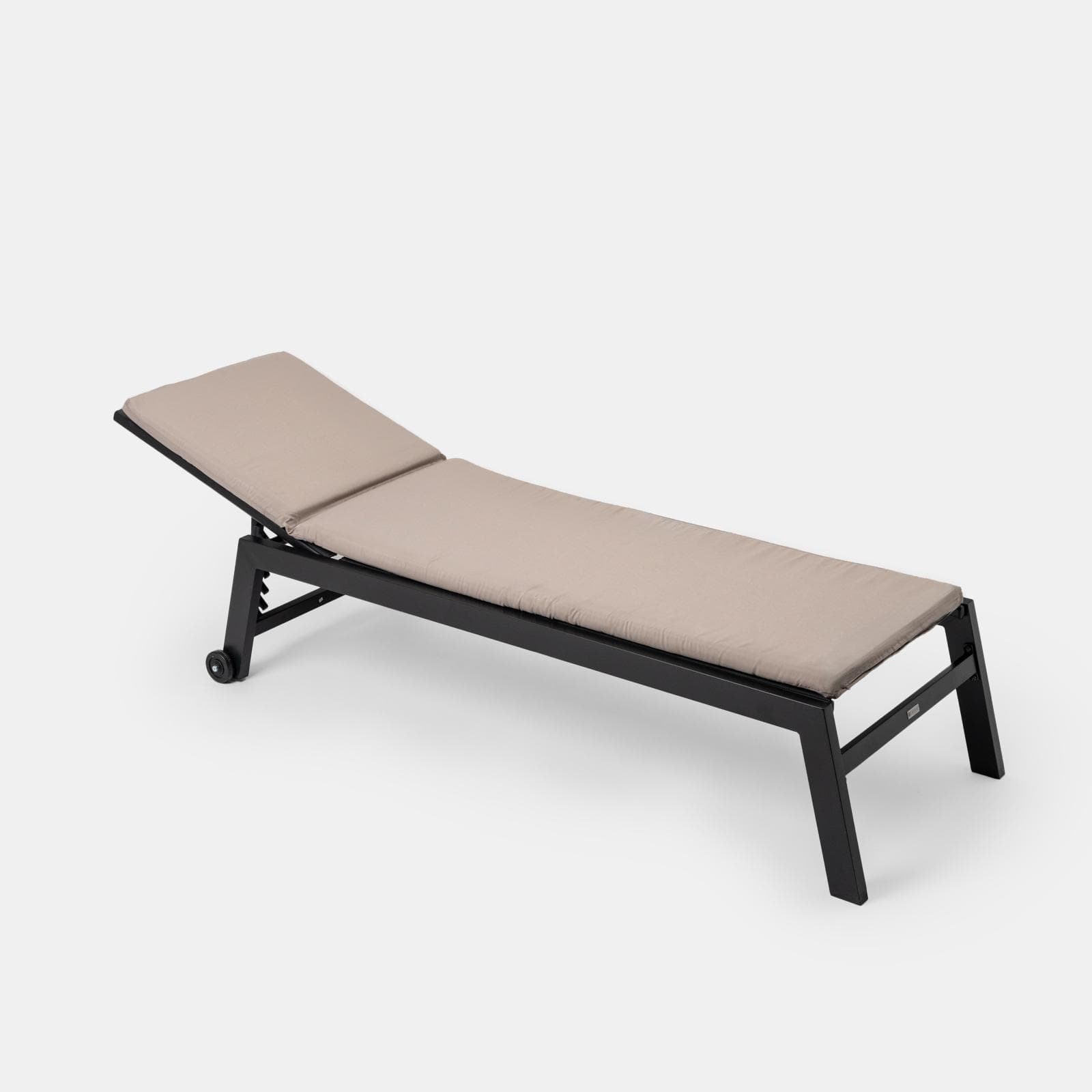 Cuscino per lettino prendisole 185x55 cm con lacci in poliestere idrorepellente tortora - Bangkok