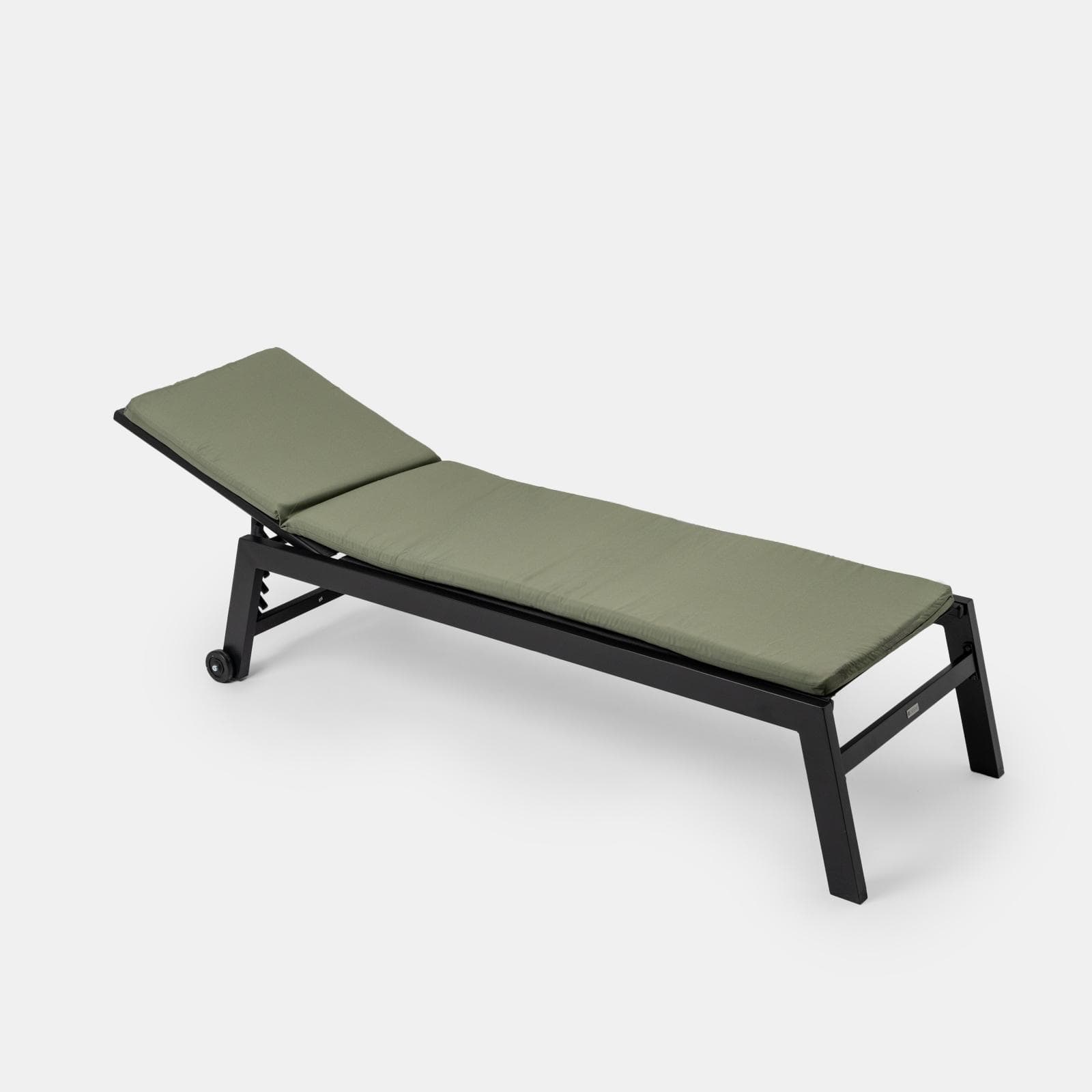 Cuscino per lettino prendisole 185x55 cm con lacci in poliestere idrorepellente verde - Bangkok
