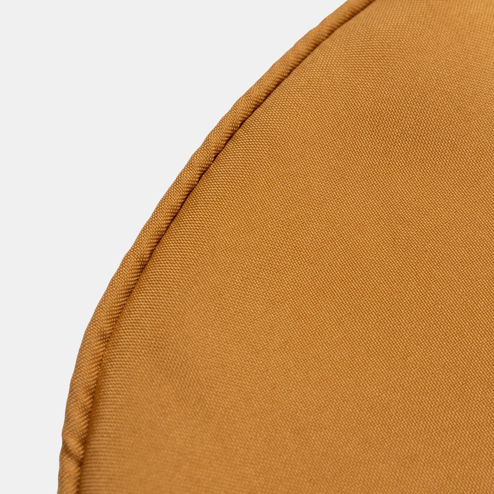 Cuscino da esterno rotondo 38 cm per sedia in poliestere idrorepellente senape con lacci - Joss