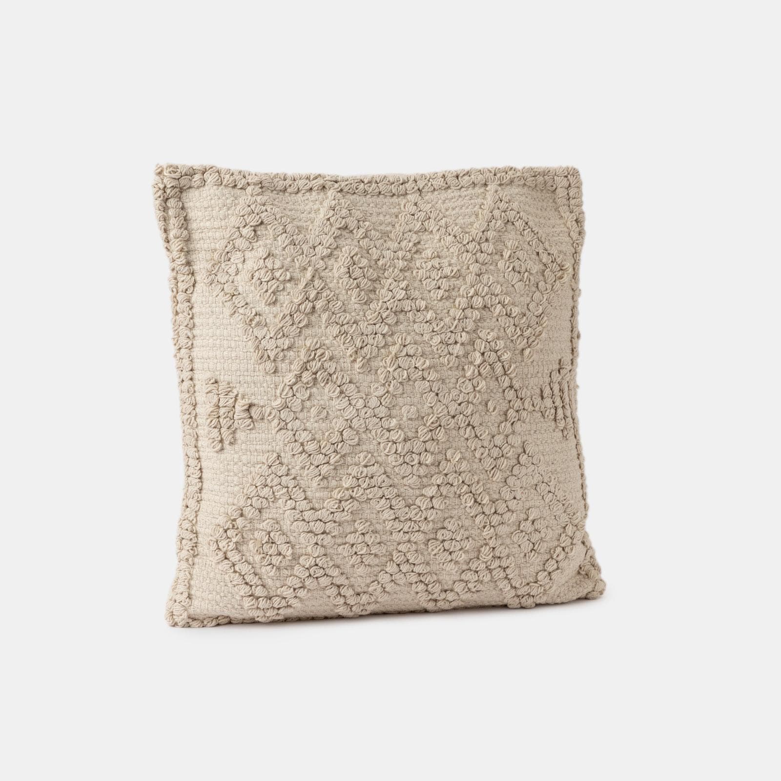 Cuscino sfoderabile 45x45 macramè beige