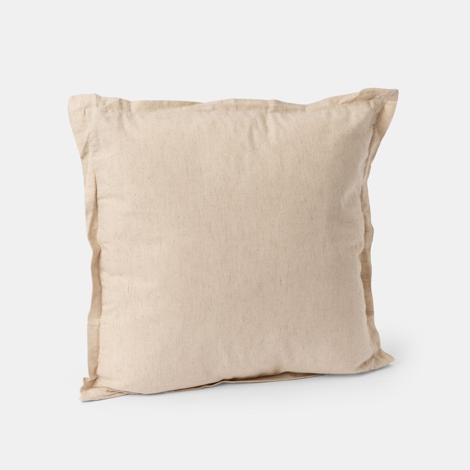 Cuscino sfoderabile 45x45 cm beige in lino batista e cotone