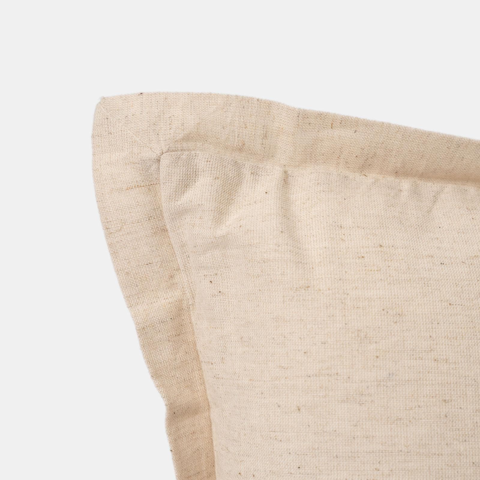 Cuscino sfoderabile 45x45 cm beige in lino batista e cotone