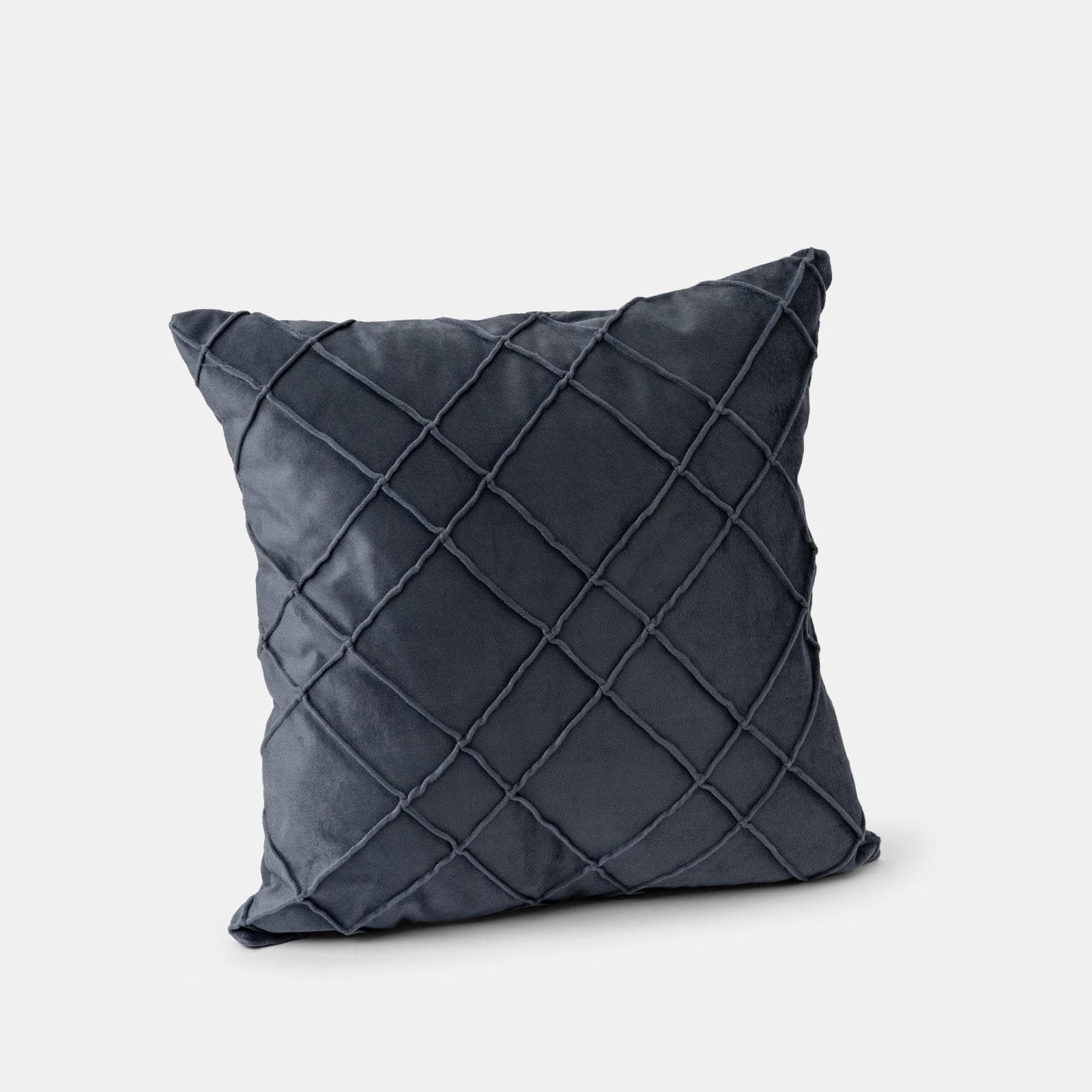 Cuscino sfoderabile 45x45 cm blu in velluto con decoro