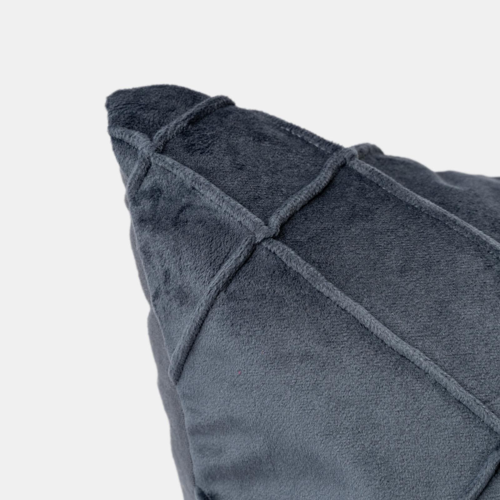 Cuscino sfoderabile 45x45 cm blu in velluto con decoro