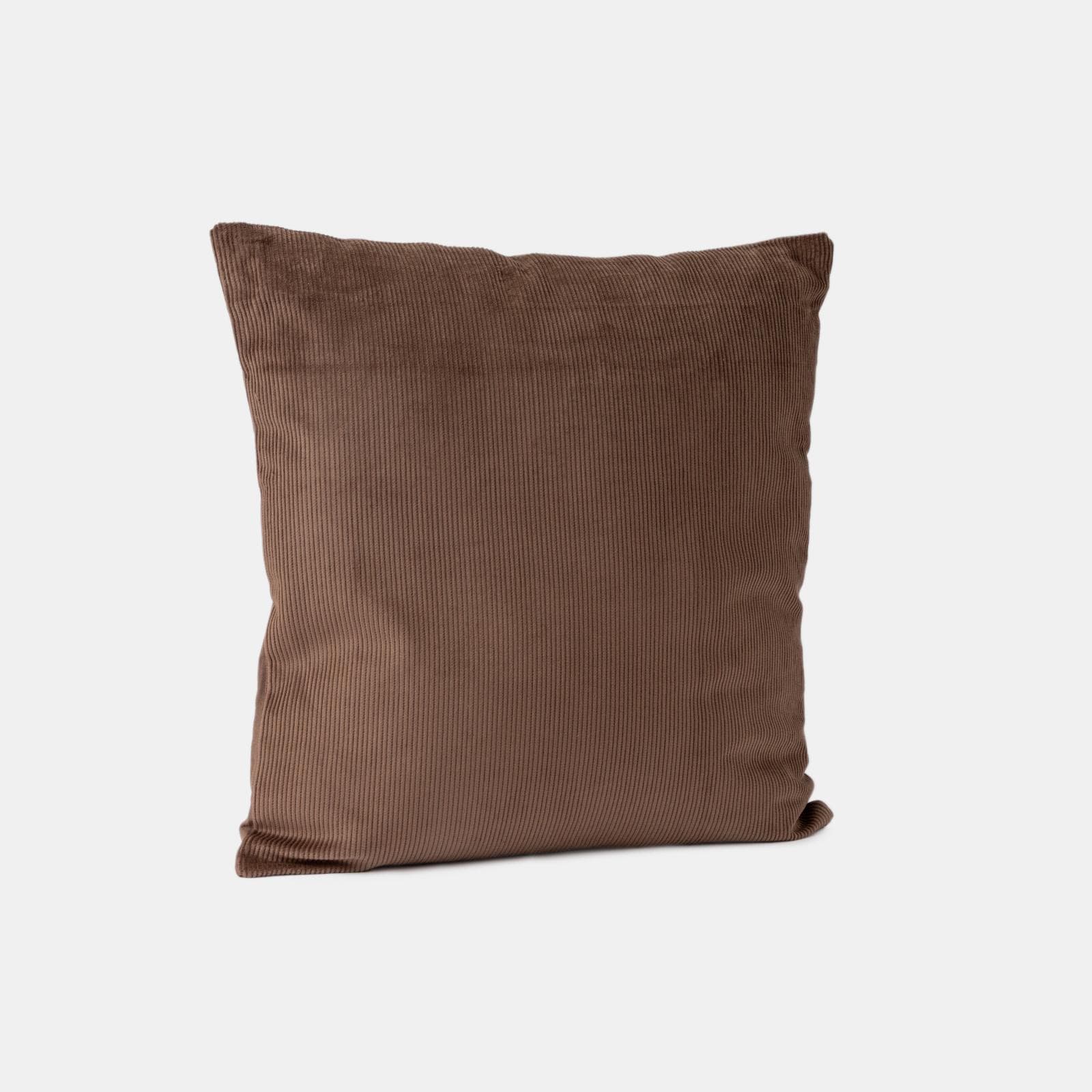 Cuscino sfoderabile 45x45 cm caffè in velluto a costine
