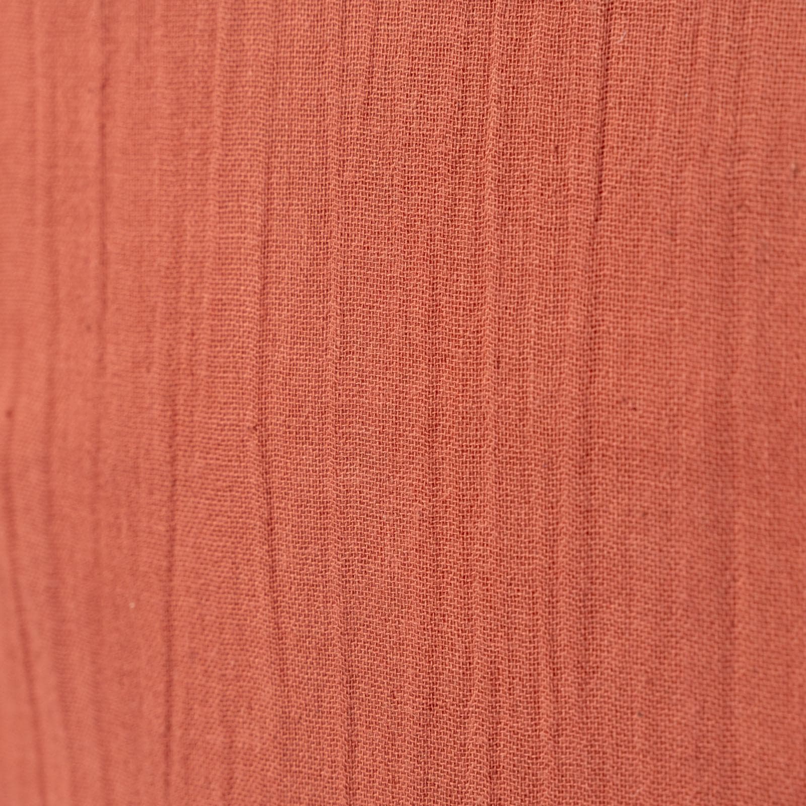 Cuscino sfoderabile 45x45 cm terracotta in cotone mussolina con frange