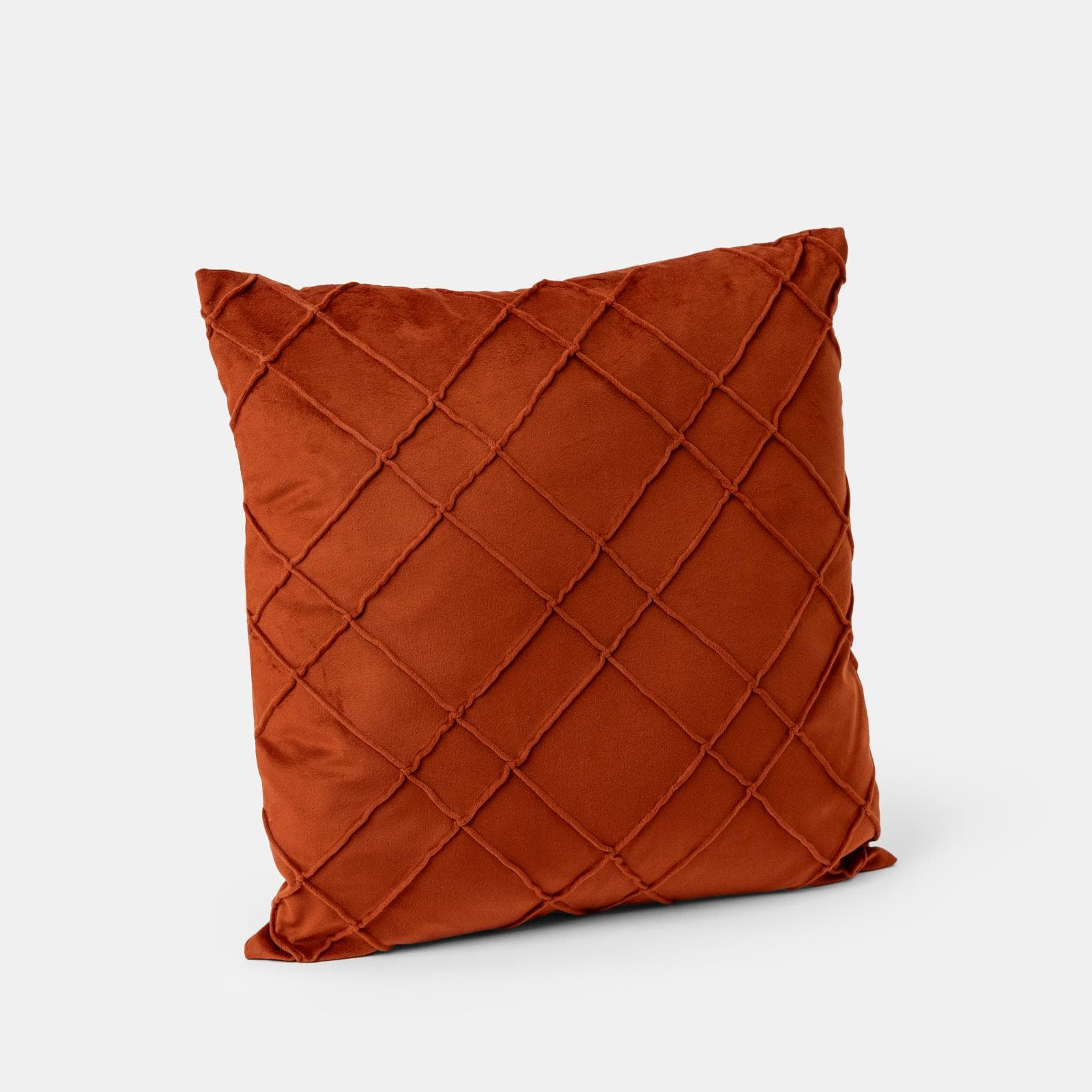 Cuscino sfoderabile 45x45 cm terracotta in velluto con decoro