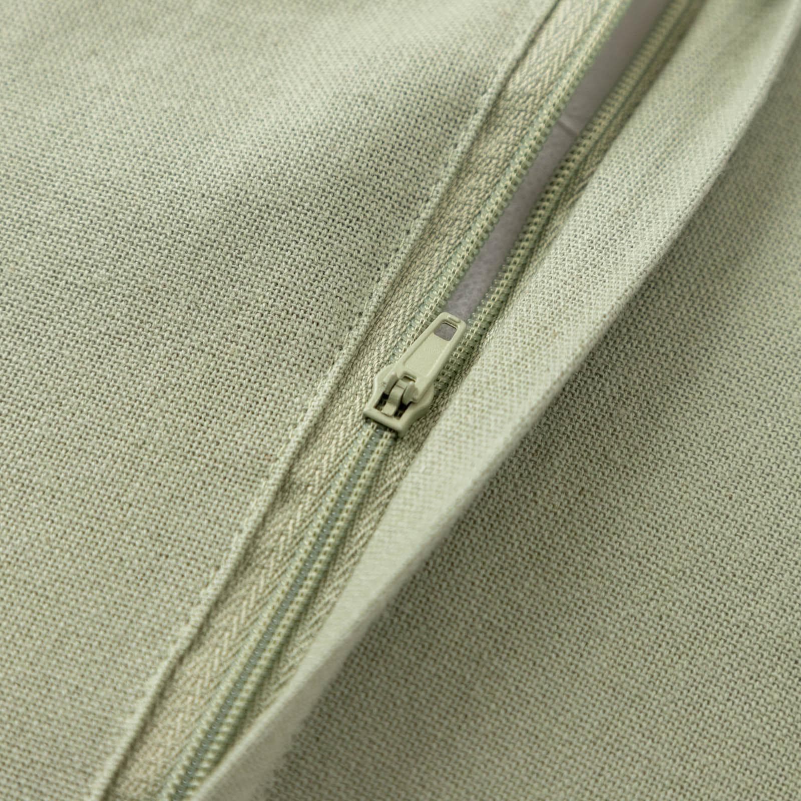 Cuscino sfoderabile 45x45 cm verde pastello in lino batista e cotone