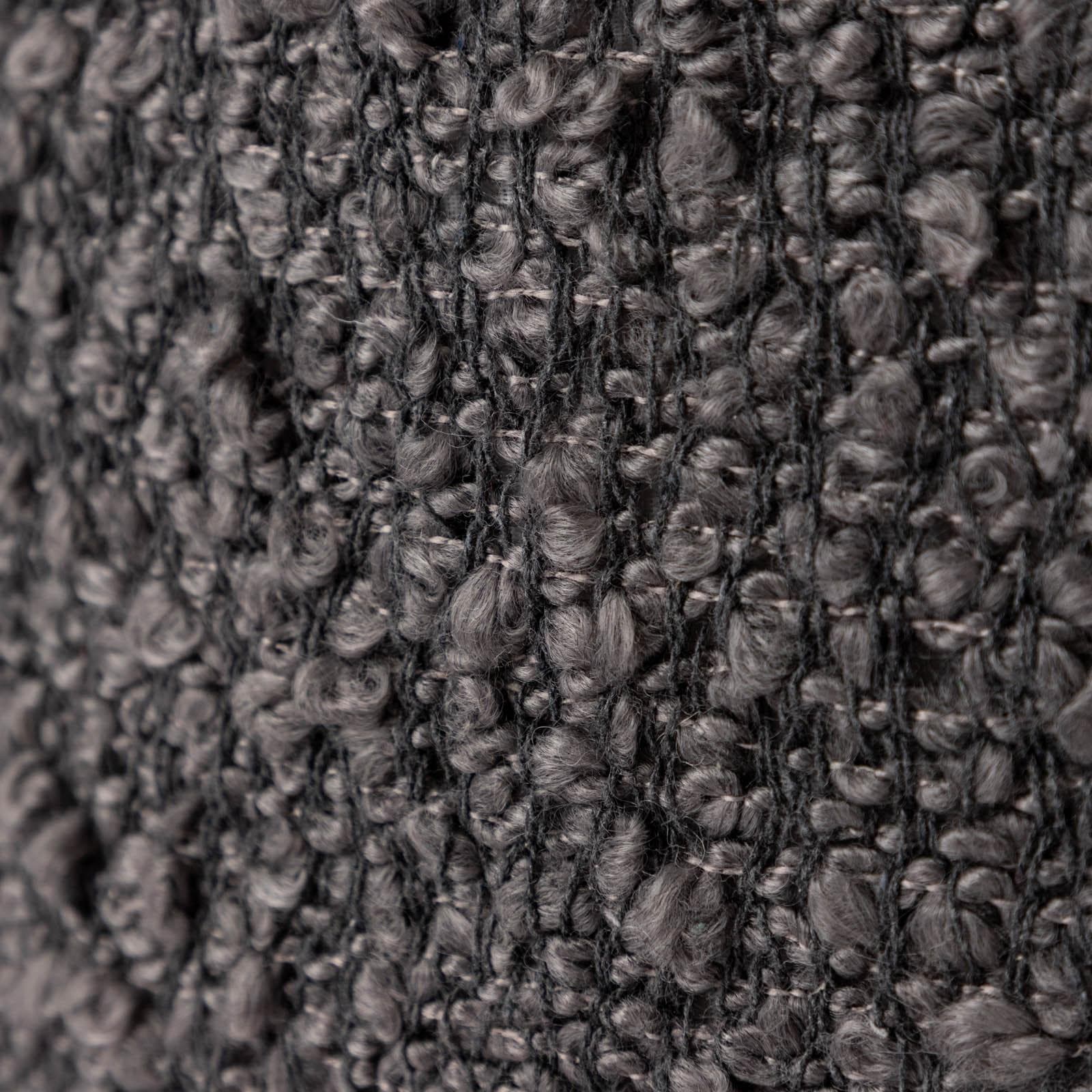 Cuscino sfoderabile 45x45 in bouclé grigio scuro