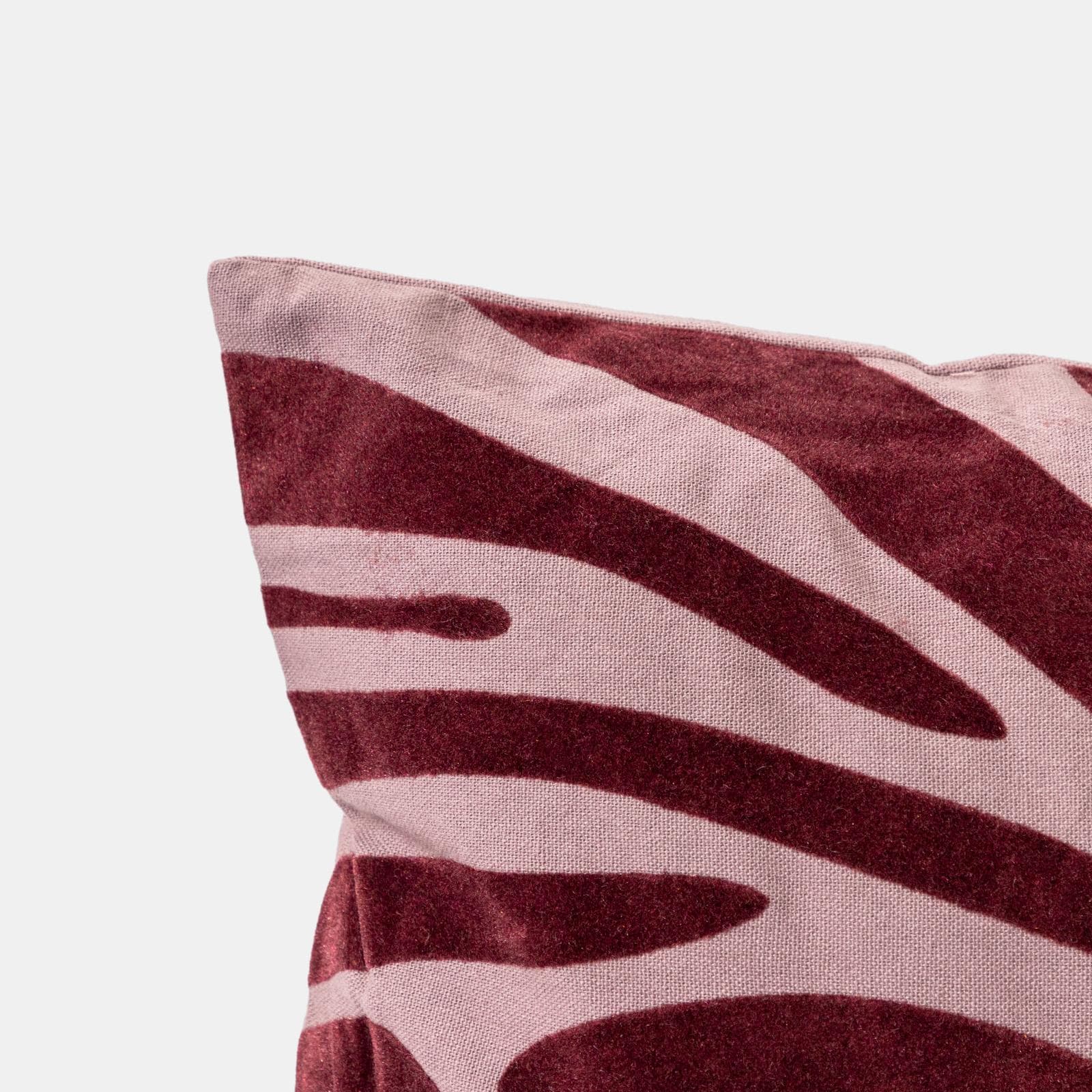 Cuscino sfoderabile 45x45 in cotone con decoro bordeaux