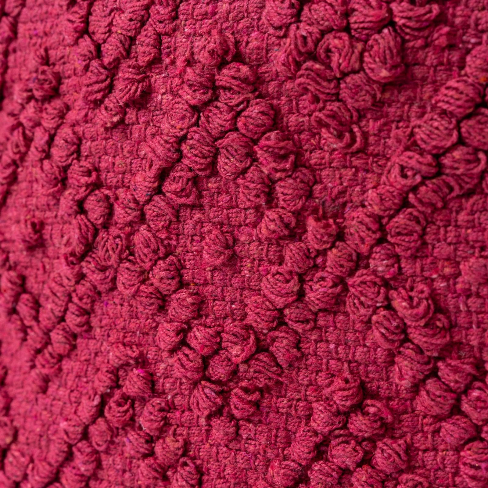 Cuscino sfoderabile 45x45 cm magenta in cotone con decoro
