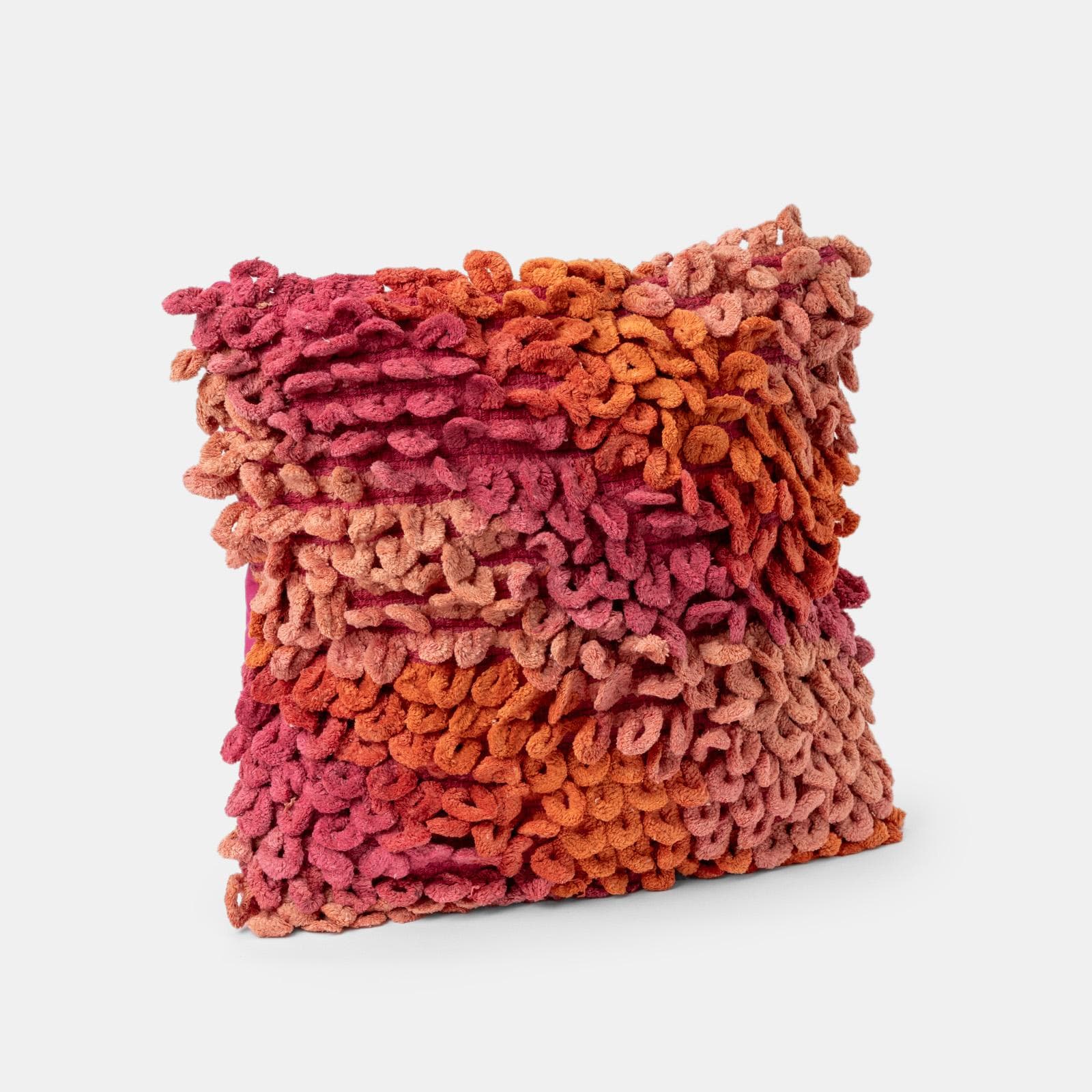 Cuscino sfoderabile 45x45 cm terracotta in ciniglia