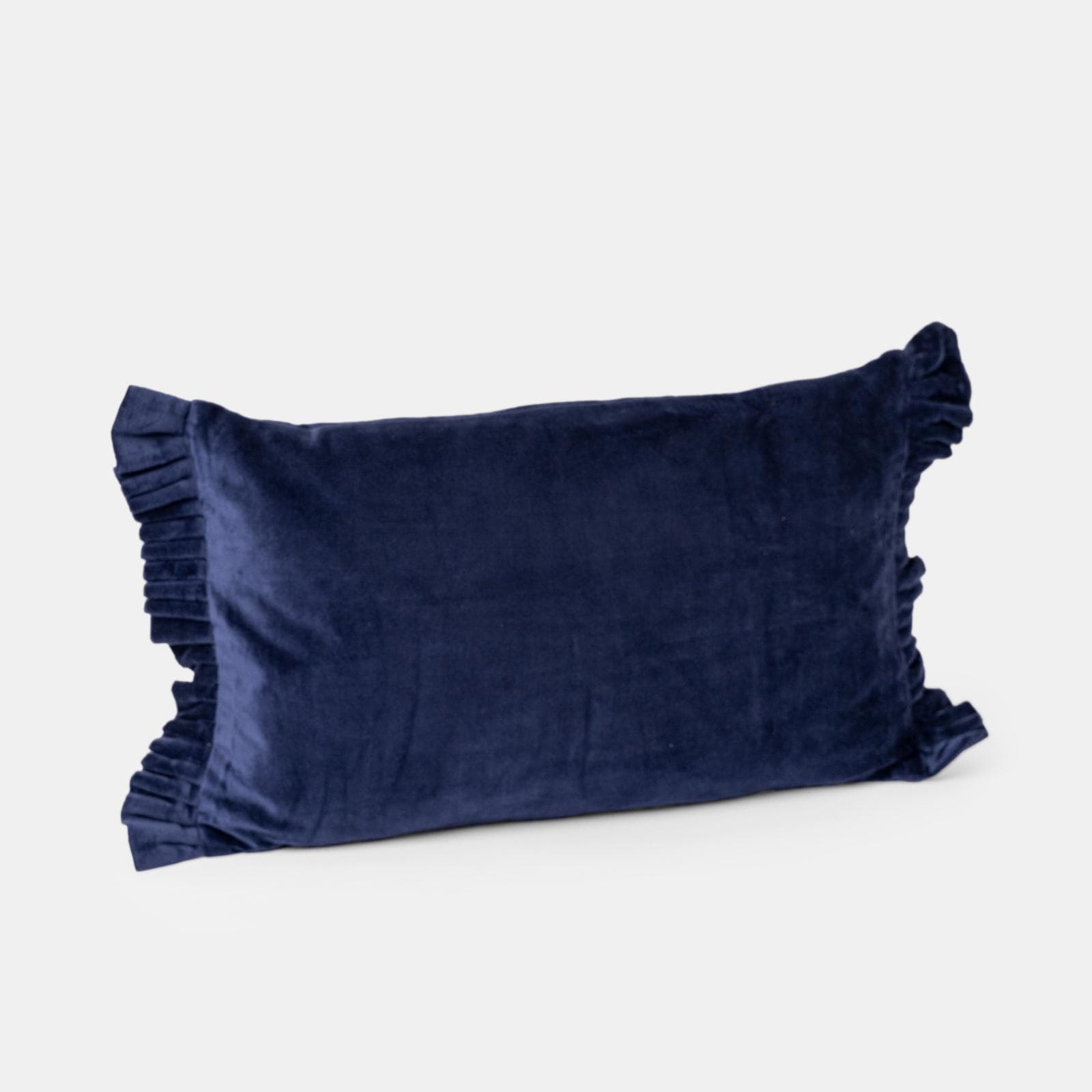 Cuscino sfoderabile 50x30 cm in velluto blu