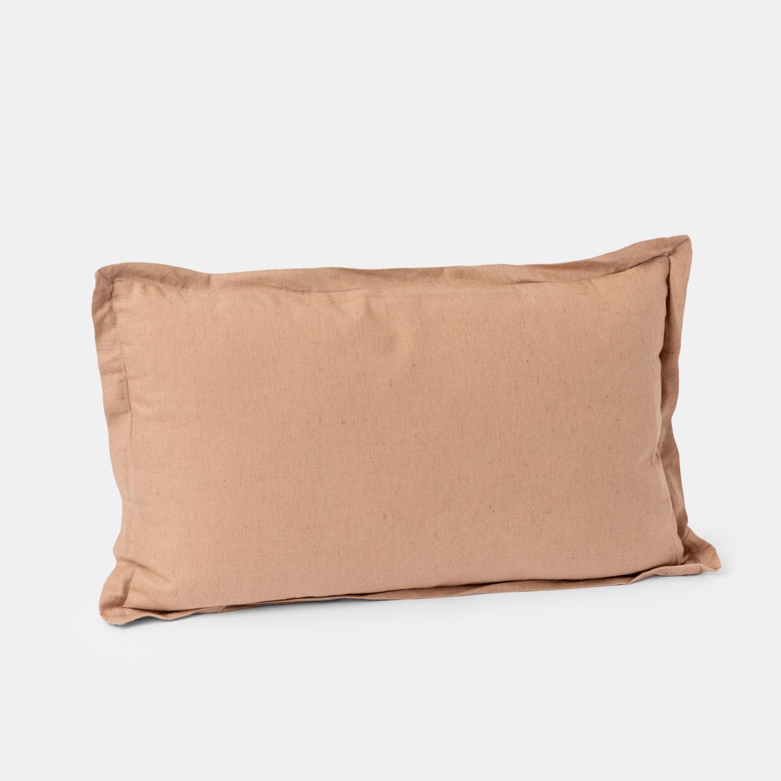 Cuscino sfoderabile 50x30 cm rosa cipria in lino batista e cotone