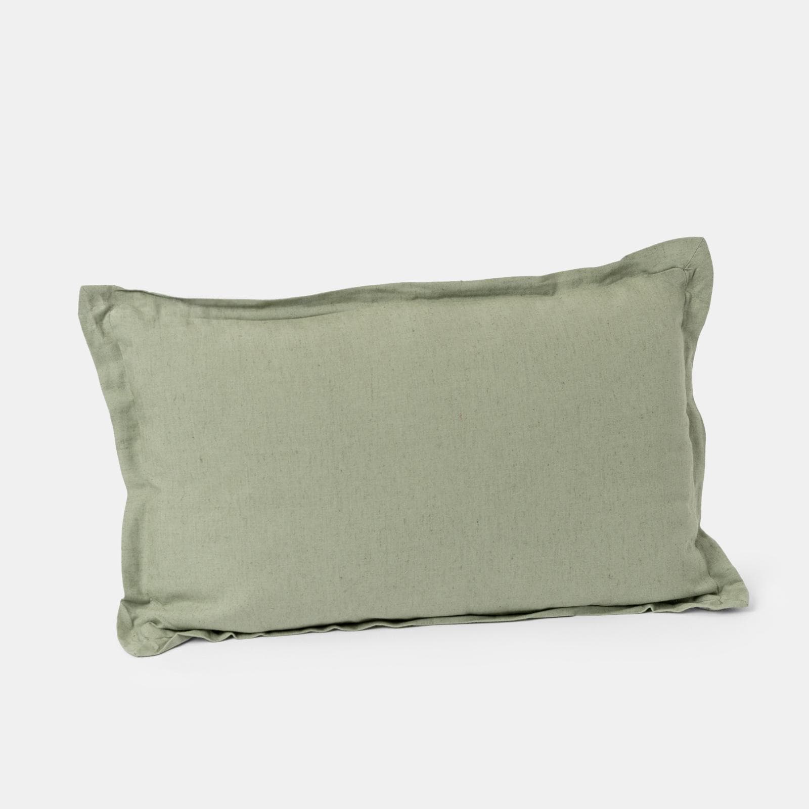 Cuscino sfoderabile 50x30 cm verde pastello in lino e cotone
