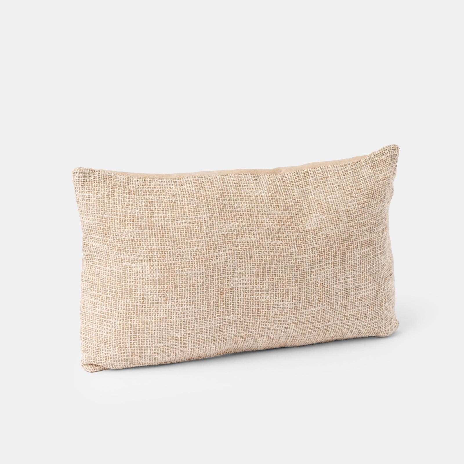Cuscino sfoderabile 50x30 in tessuto juta con frange