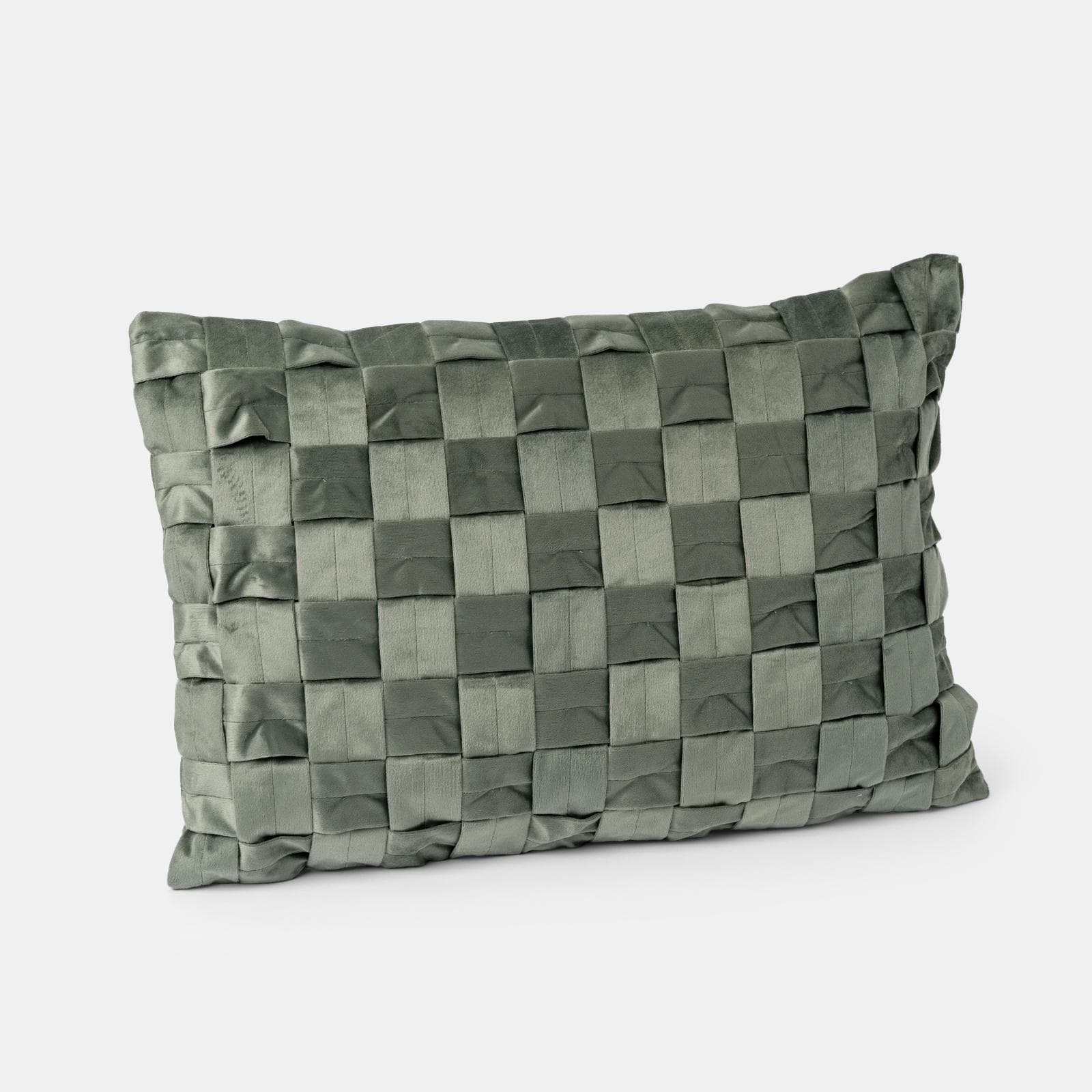 Cuscino sfoderabile 60x40 cm in velluto verde