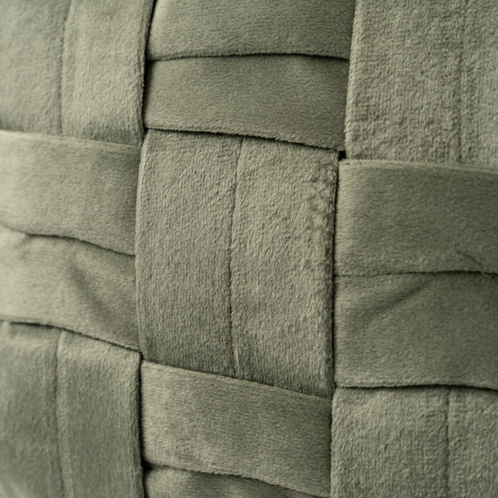 Cuscino sfoderabile 60x40 cm verde in ciniglia intrecciata