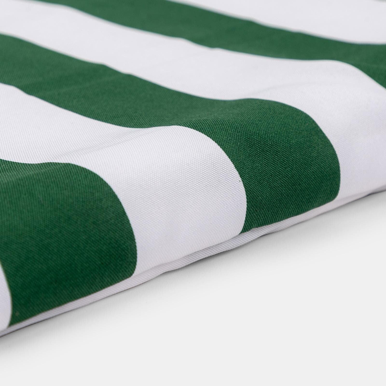 Cuscino per dondolo 130x45 cm in poliestere a righe bianco e verde - Libeccio