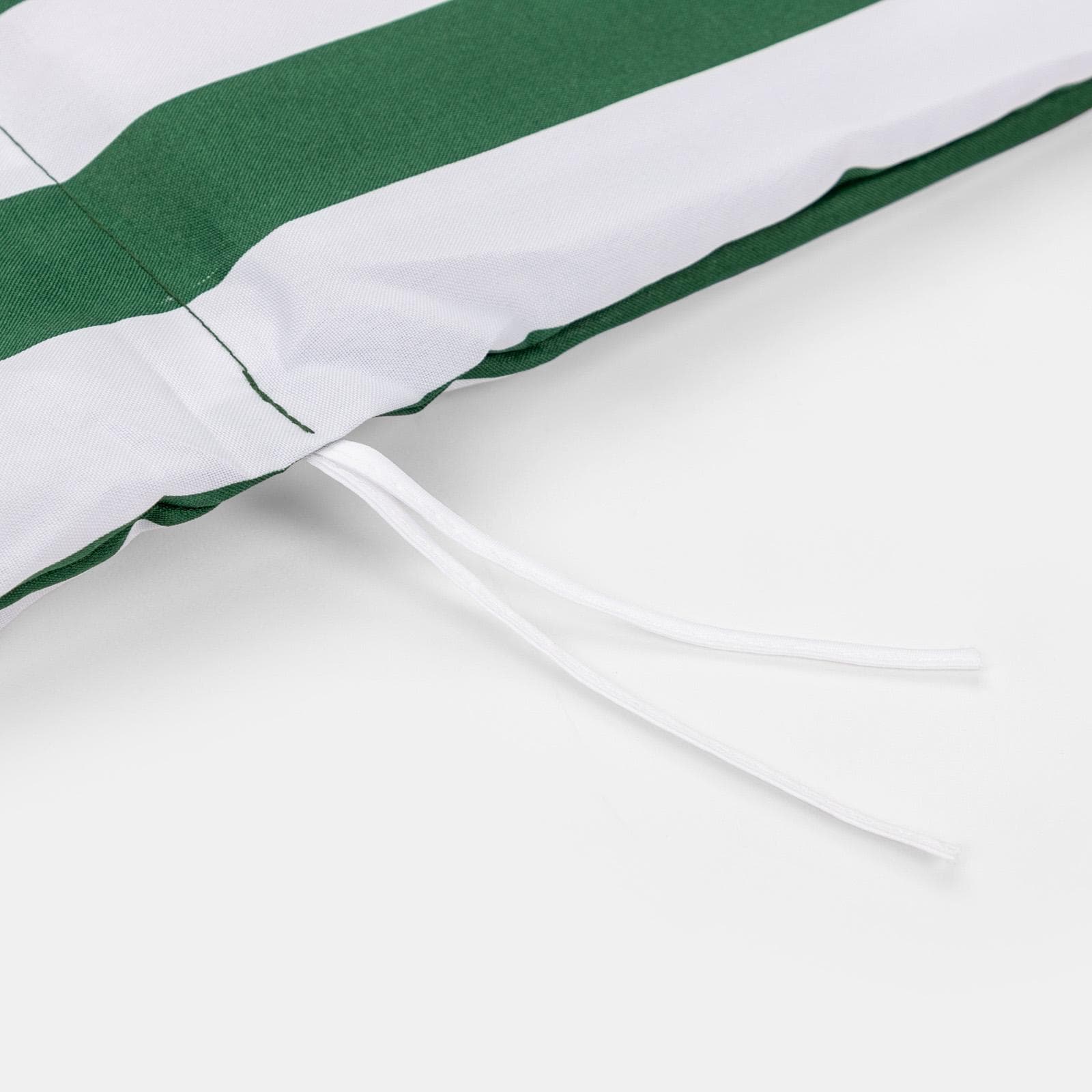 Cuscino per dondolo 130x45 cm in poliestere a righe bianco e verde - Libeccio