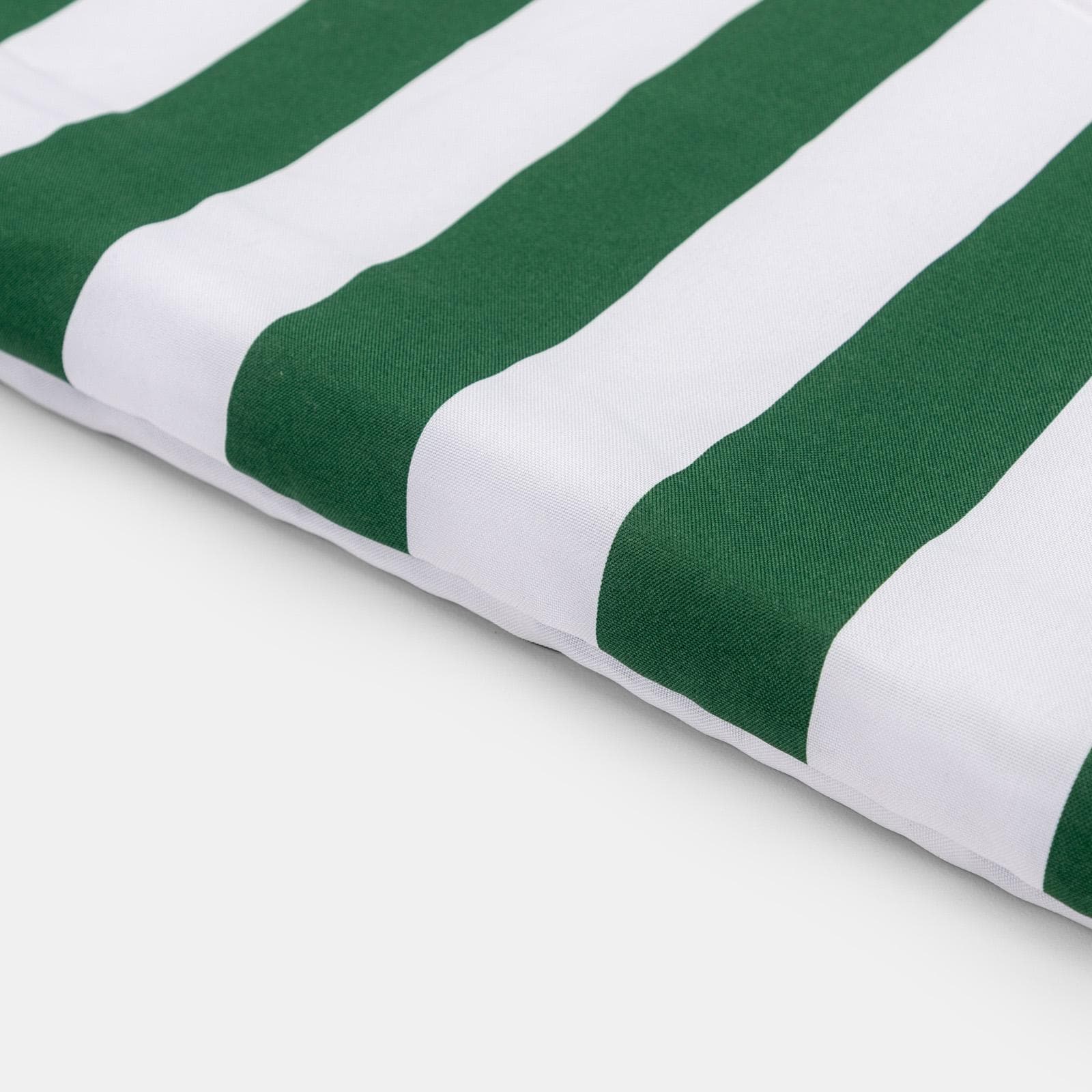 Cuscino per dondolo 130x45 cm in poliestere a righe bianco e verde - Libeccio