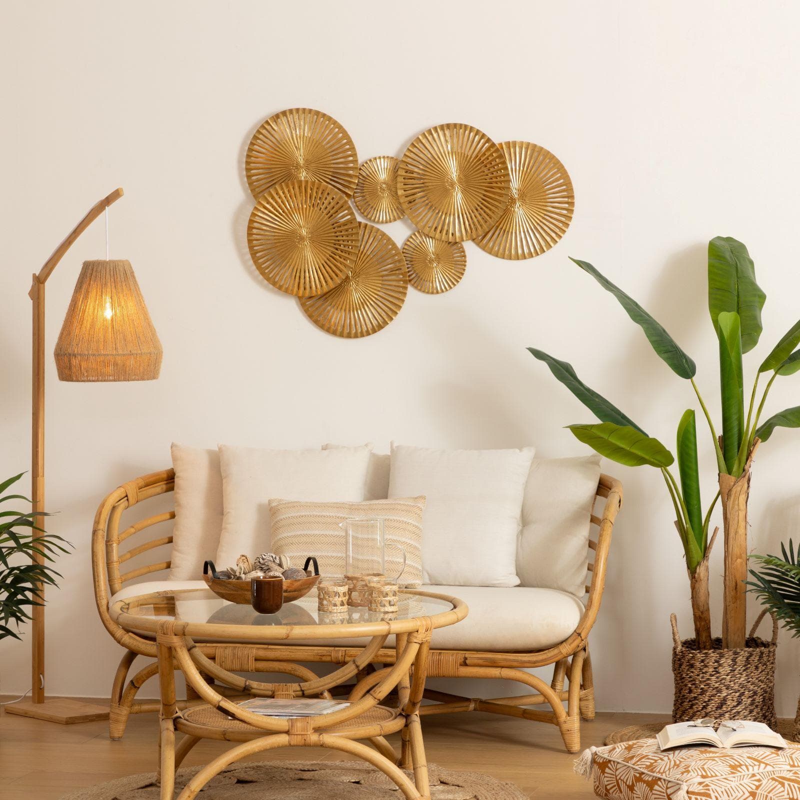 Decorazione da parete 100 cm in metallo oro