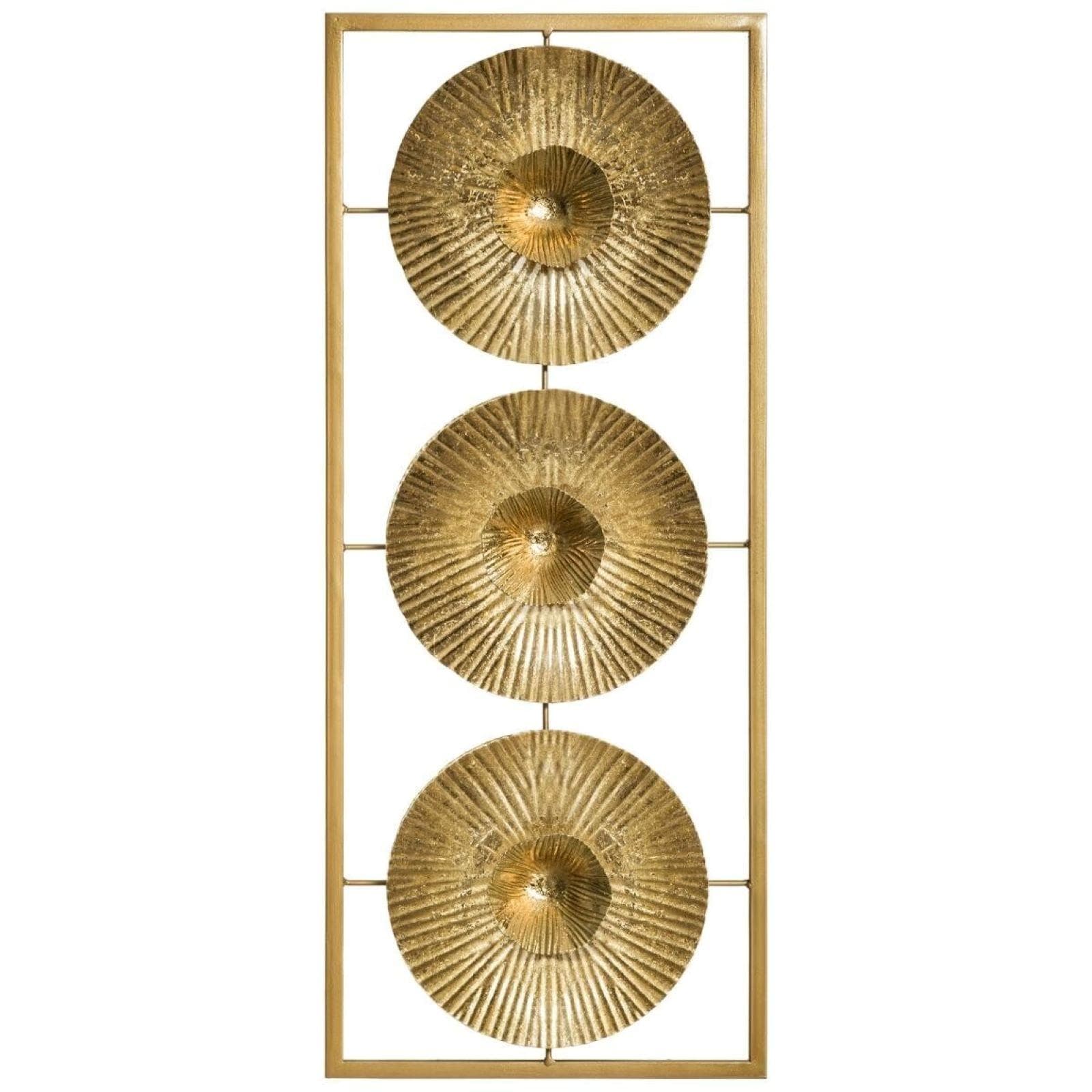Decorazione da parete 61h cm in metallo oro