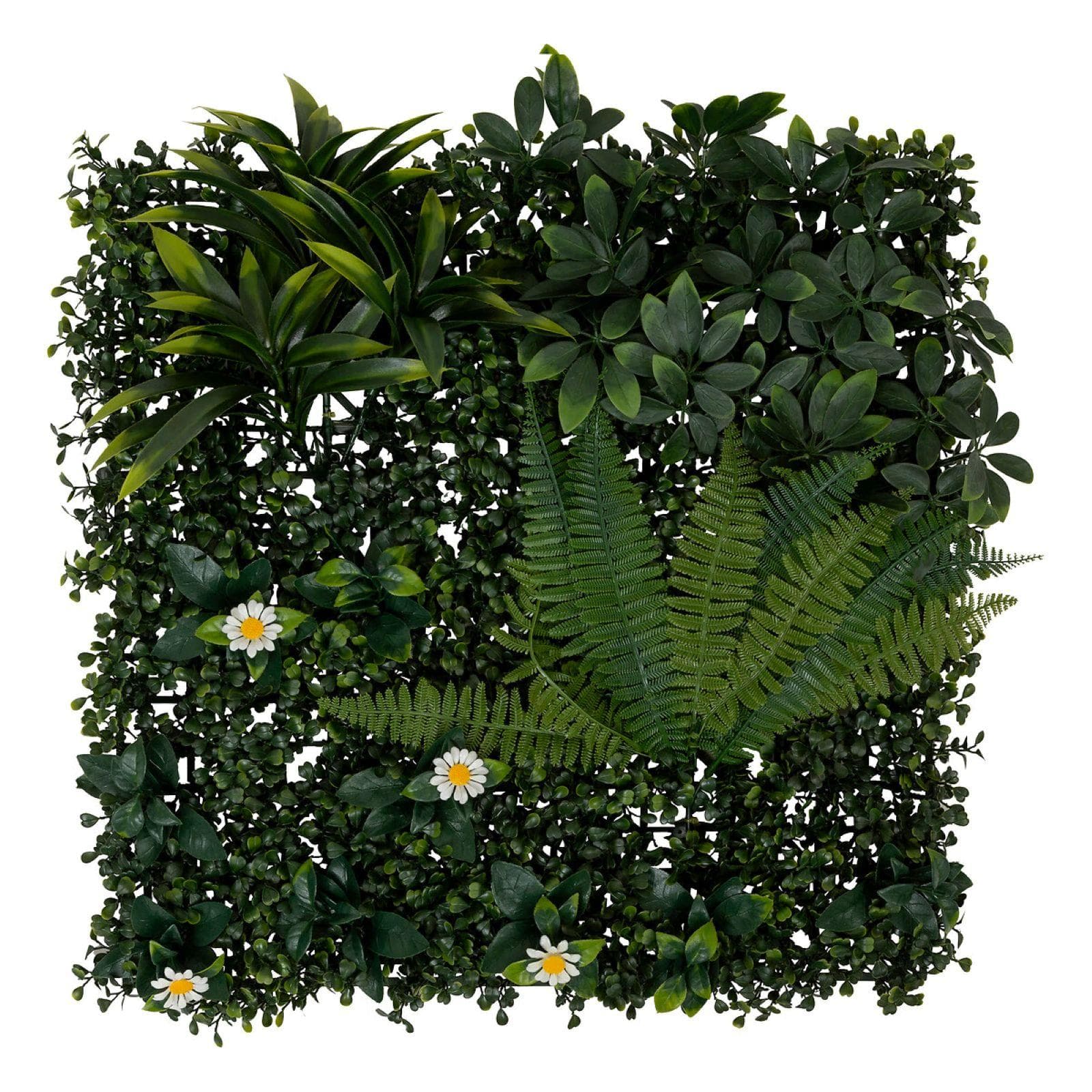 Decorazione da parete 50x50 cm piante artificiali da interno o esterno - Muskio