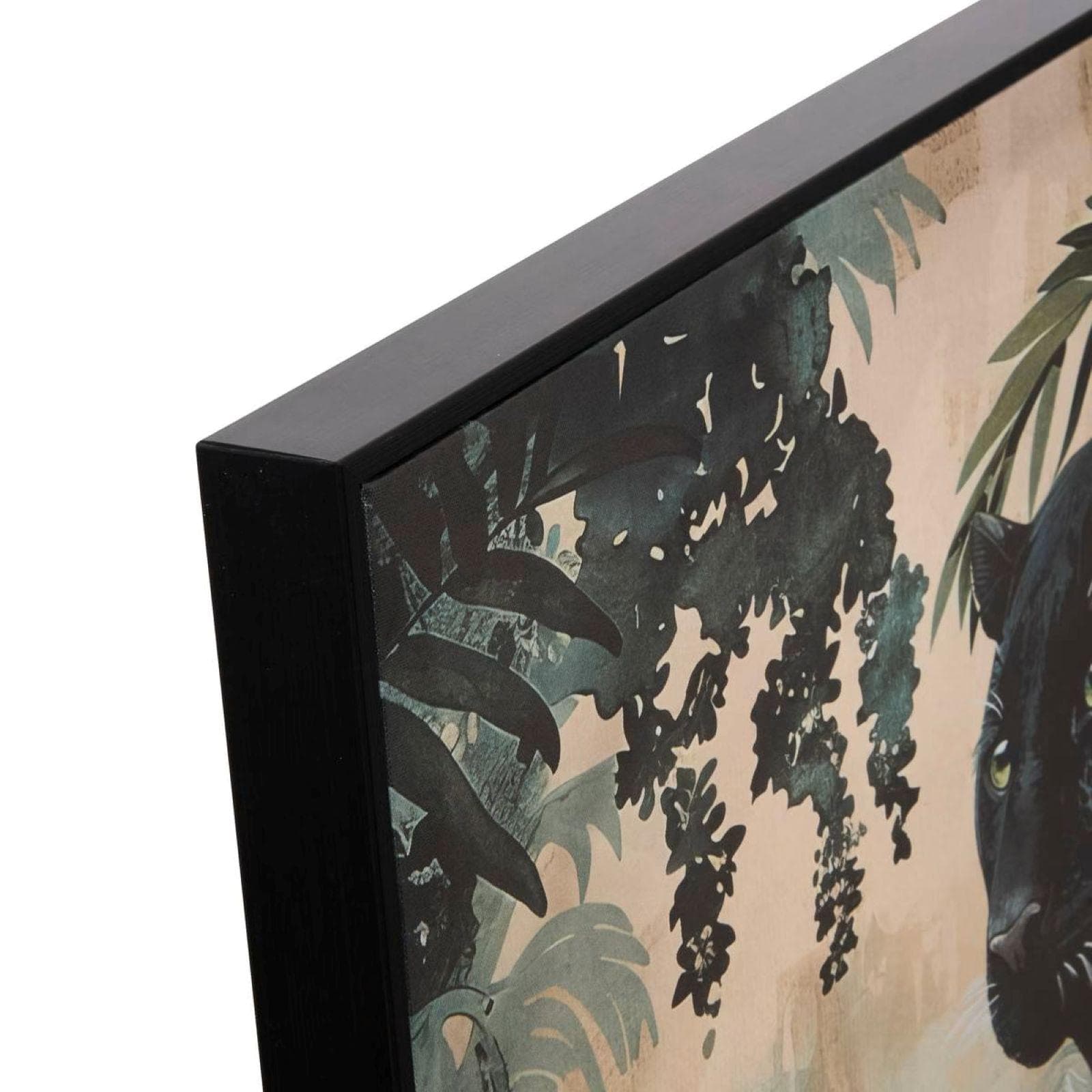 Decorazione da parete 50x70h cm tela multicolore verde e nero