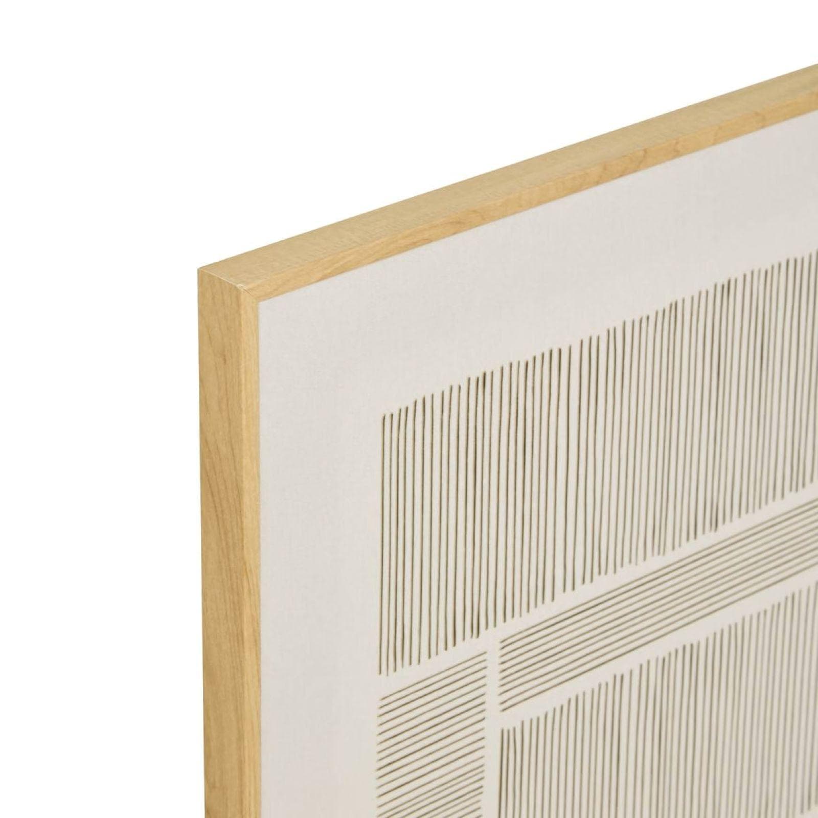 Decorazione da parete 58x58h cm tela beige e oro