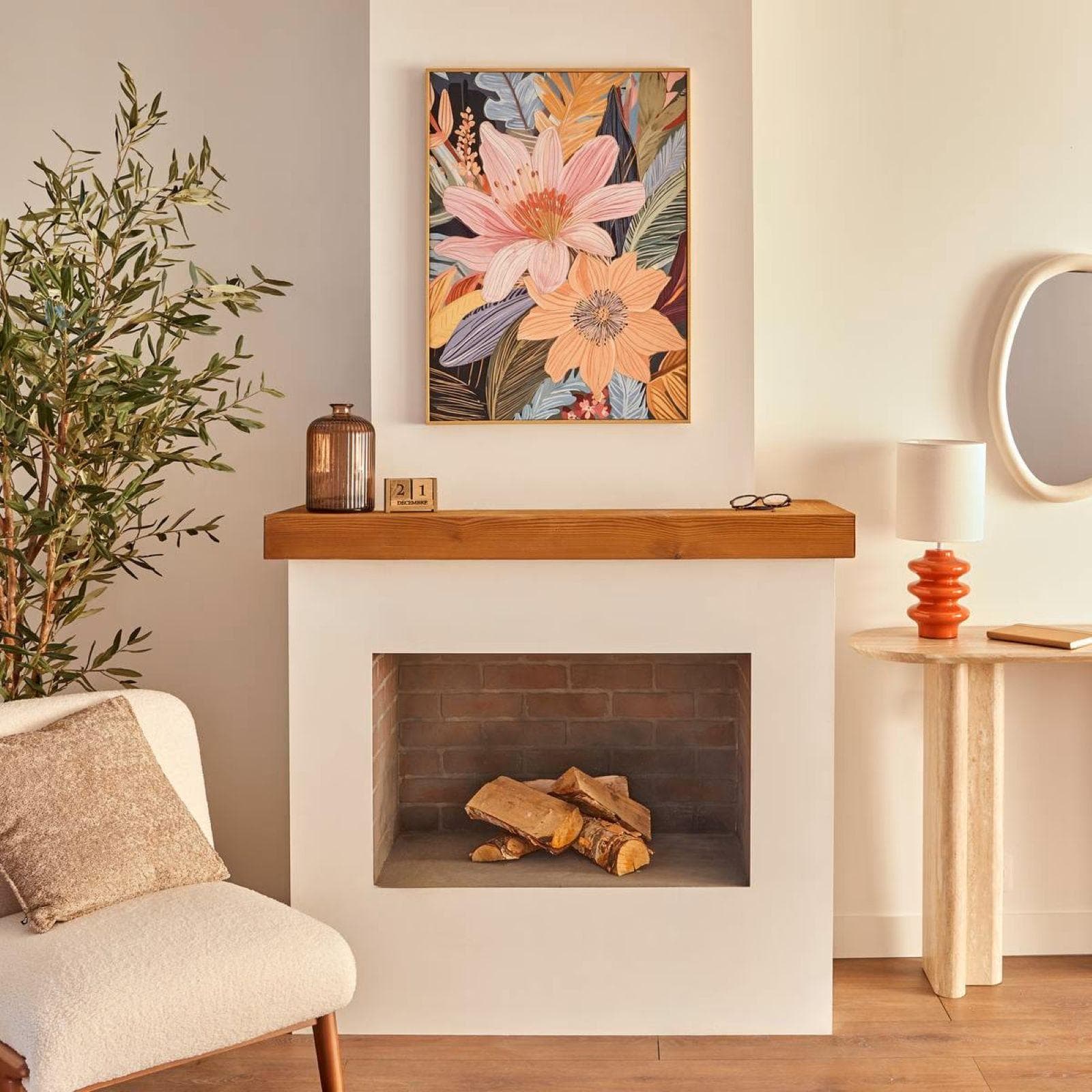 Decorazione da parete 58x78h cm fiori multicolore