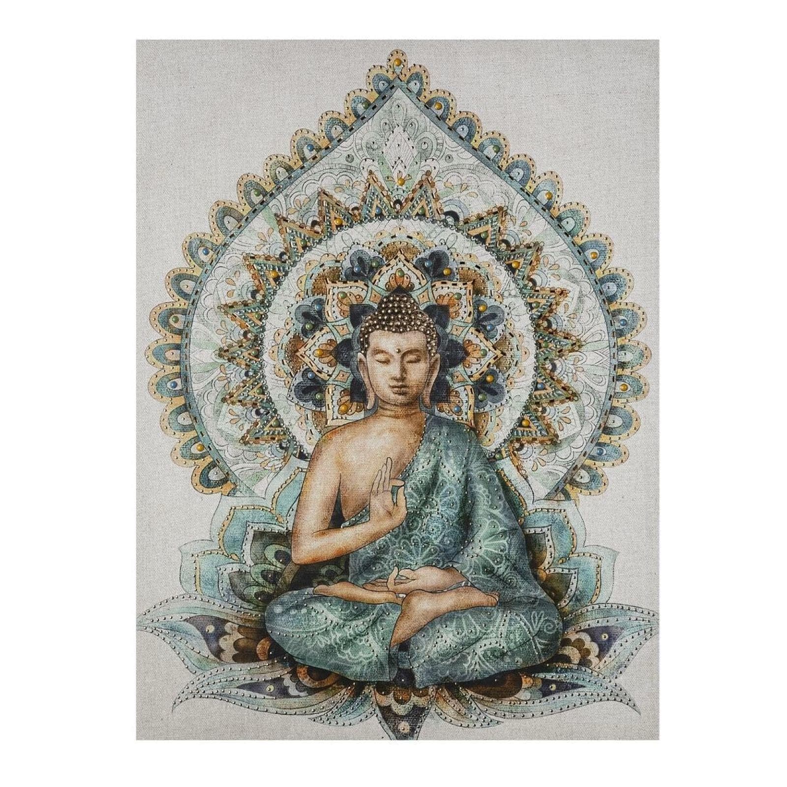 Decorazione da parete 59x79h cm buddha multicolore