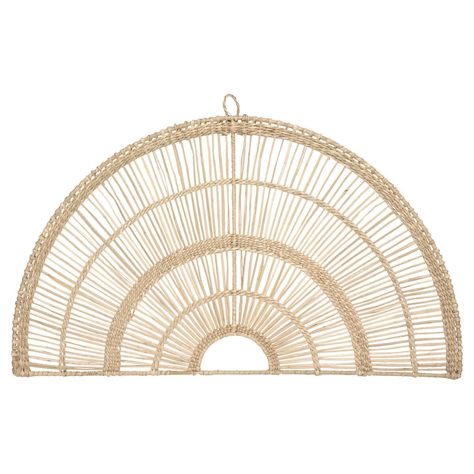 Decorazione da parete 61x36 cm intrecciata in rattan naturale