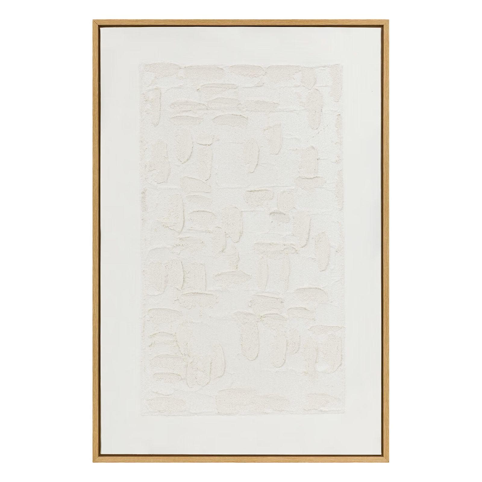 Decorazione da parete 60x90h cm tela bianco e legno naturale