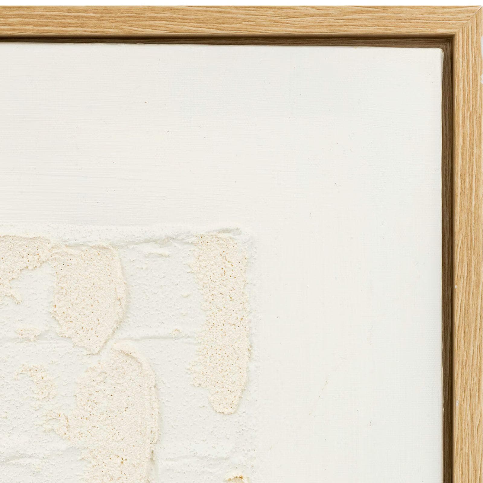 Decorazione da parete 60x90h cm tela bianco e legno naturale