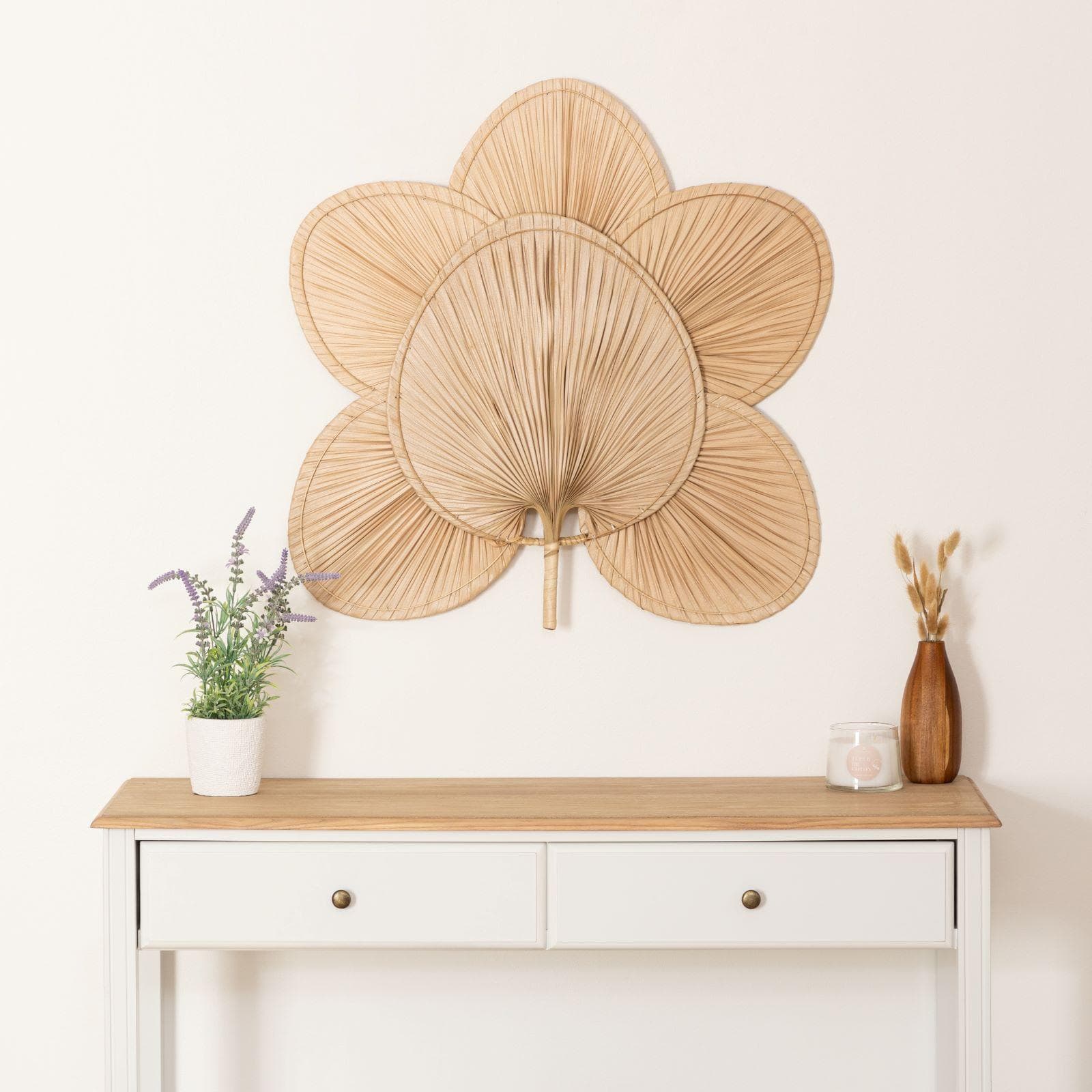 Decorazione da parete 70h cm in bambù a forma di palma