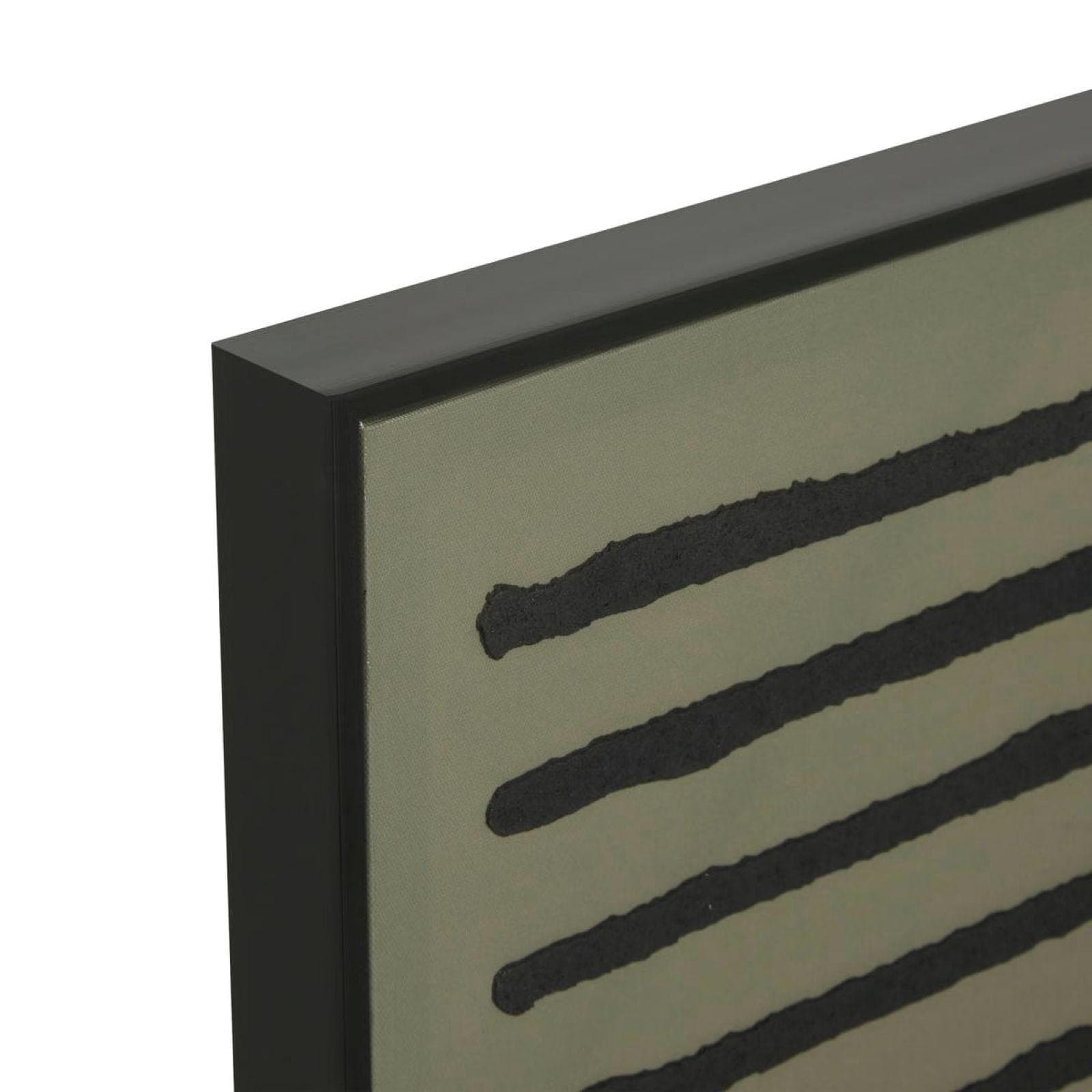 Decorazione da parete 75x116 cm reversibile tela dipinta verde e nero