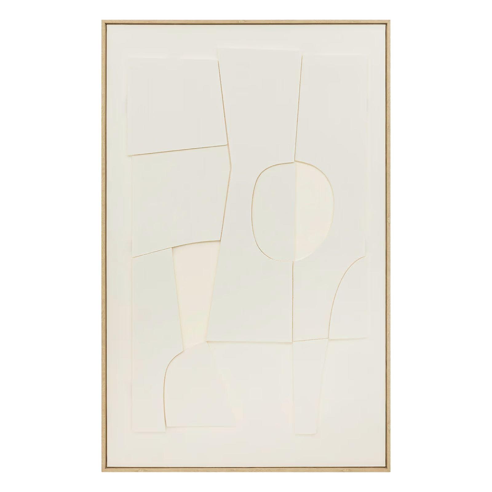 Decorazione da parete 75x116 cm reversibile in rilievo bianco