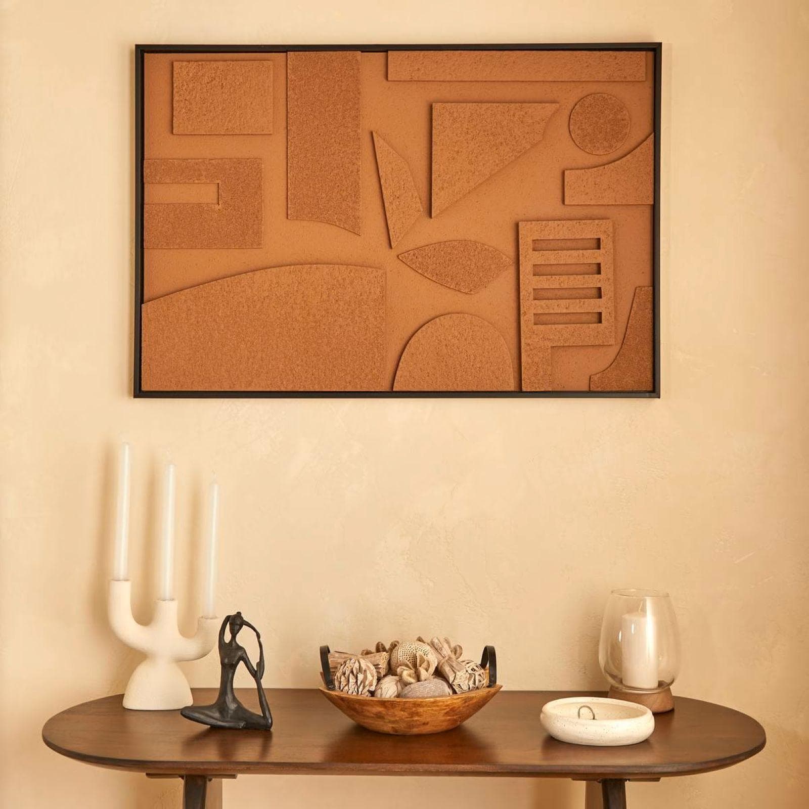 Decorazione da parete 90x60 cm reversibile in rilievo effetto sughero - Hollie