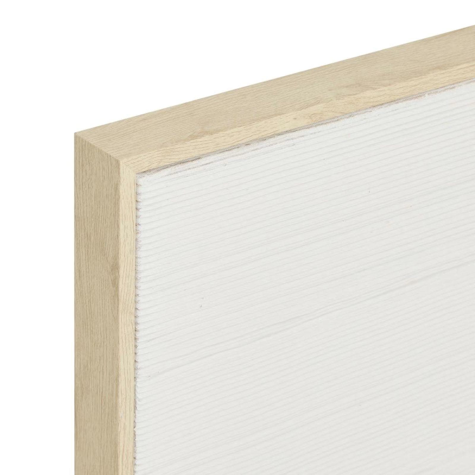 Decorazione da parete 90x90 cm in beige e cornice in legno