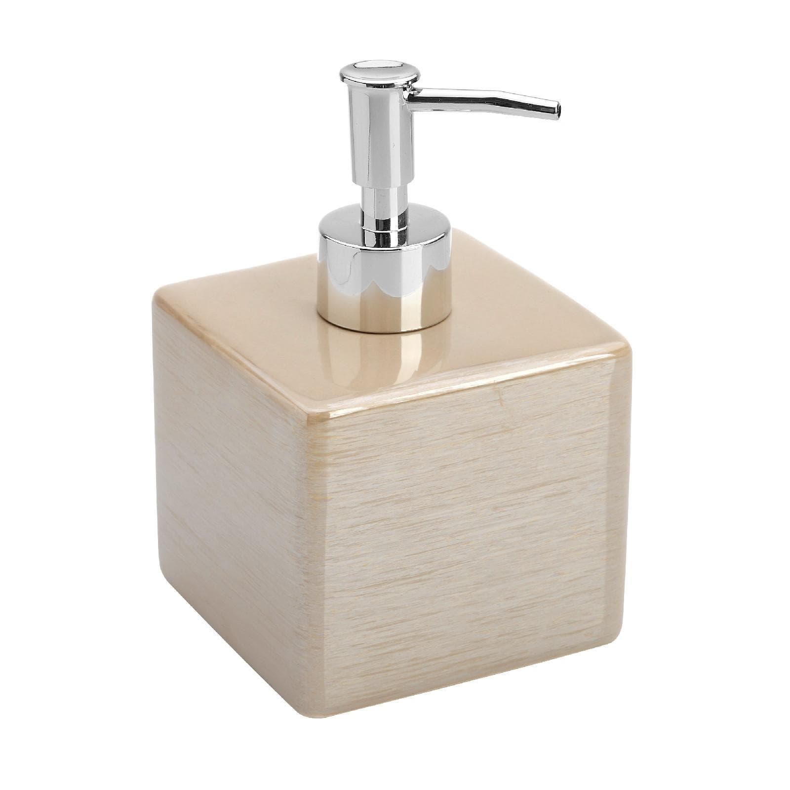 Dispenser sapone in ceramica beige lucido - Linea Cuba