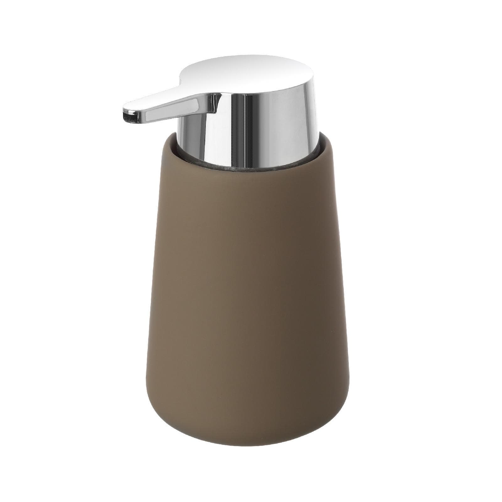 Dispenser sapone in ceramica tortora - Linea Sidney