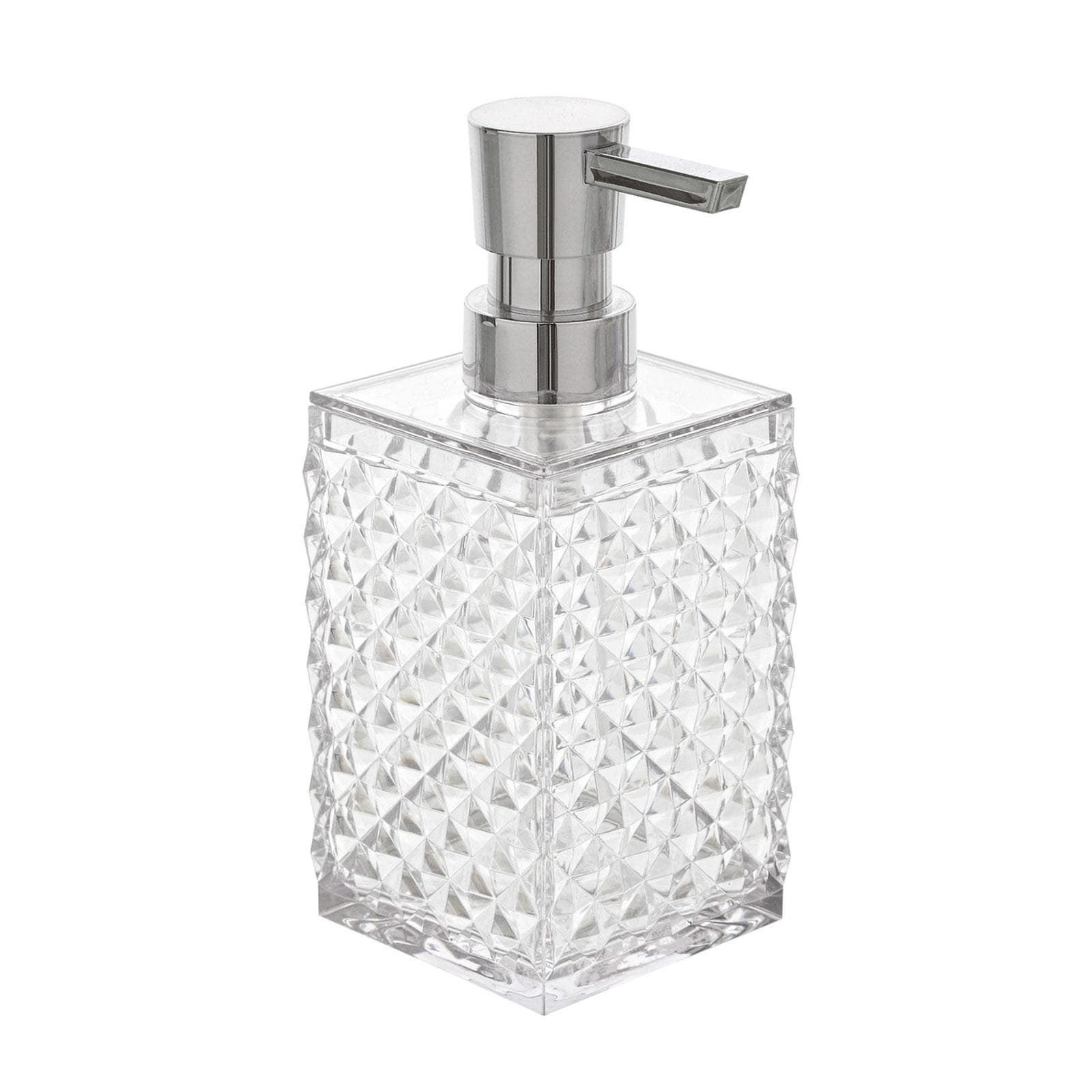 Dispenser sapone in ABS bianco trasparente - Linea Milano