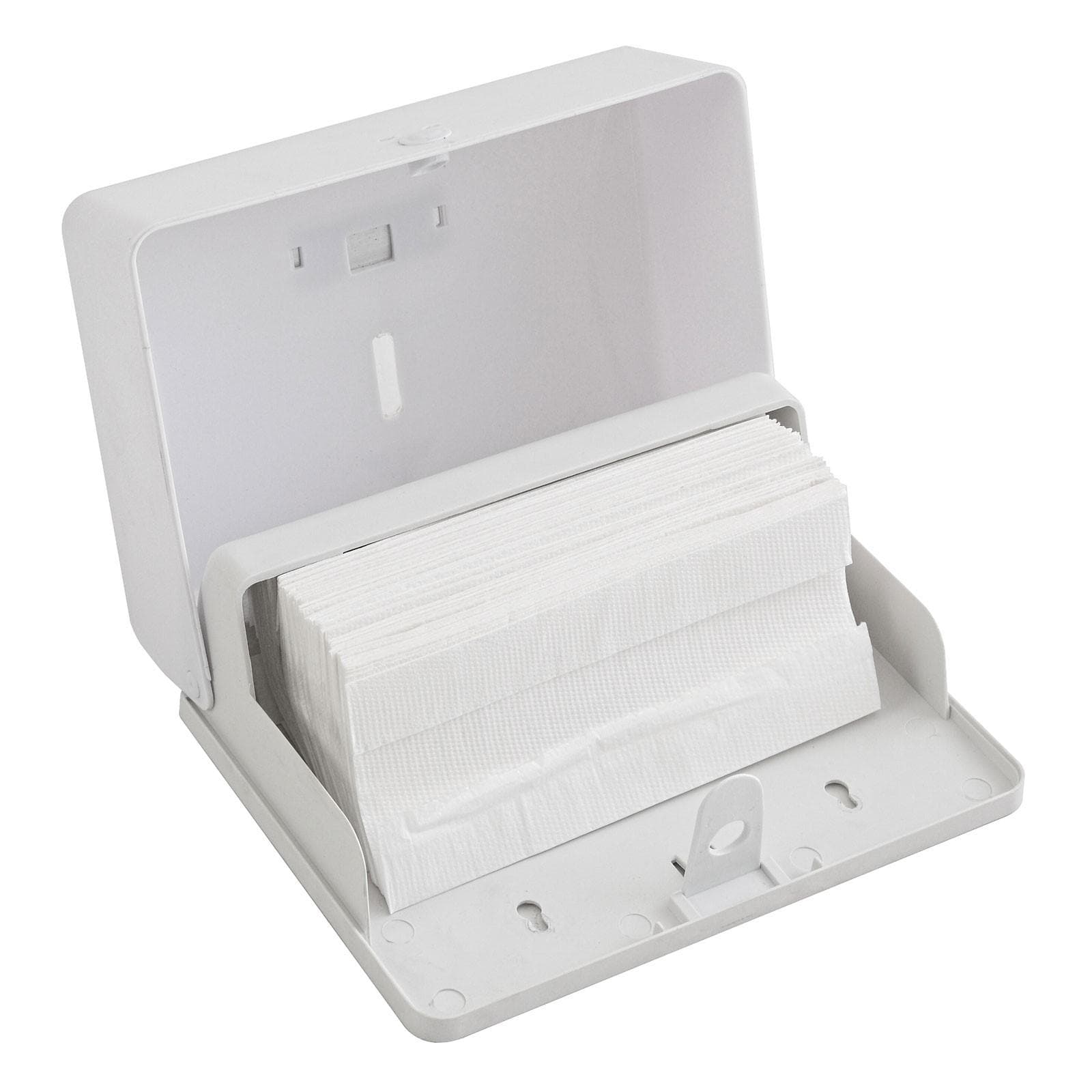 Distributore salviette di carta a muro in abs bianco