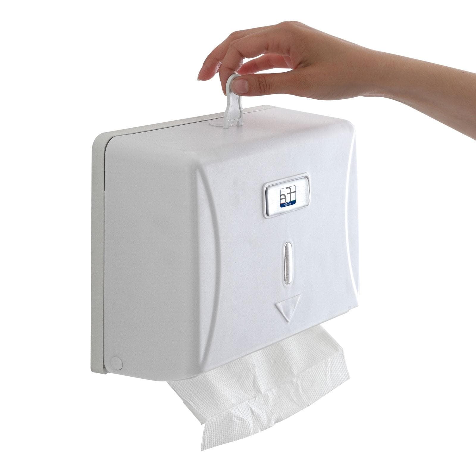 Distributore salviette di carta a muro in abs bianco